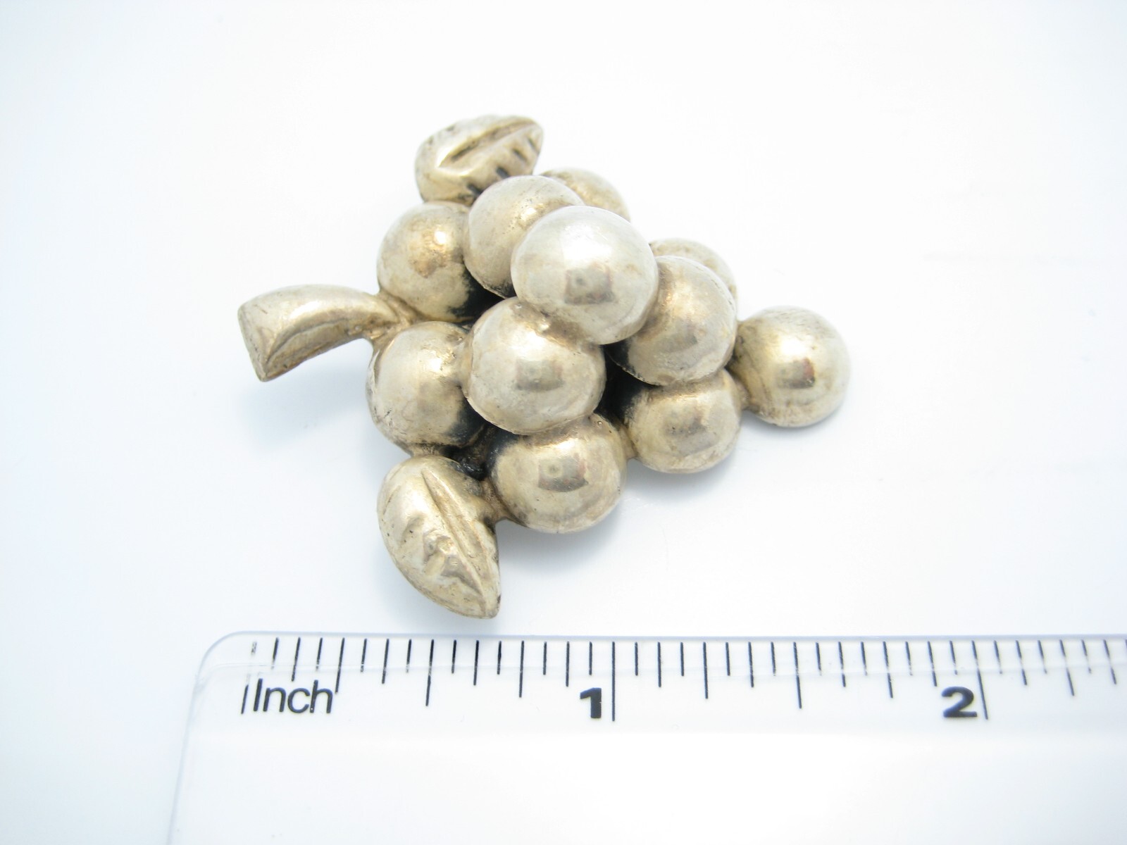 Mexico Sterling Silver Bunch Of Grapes Pin Or Brooch