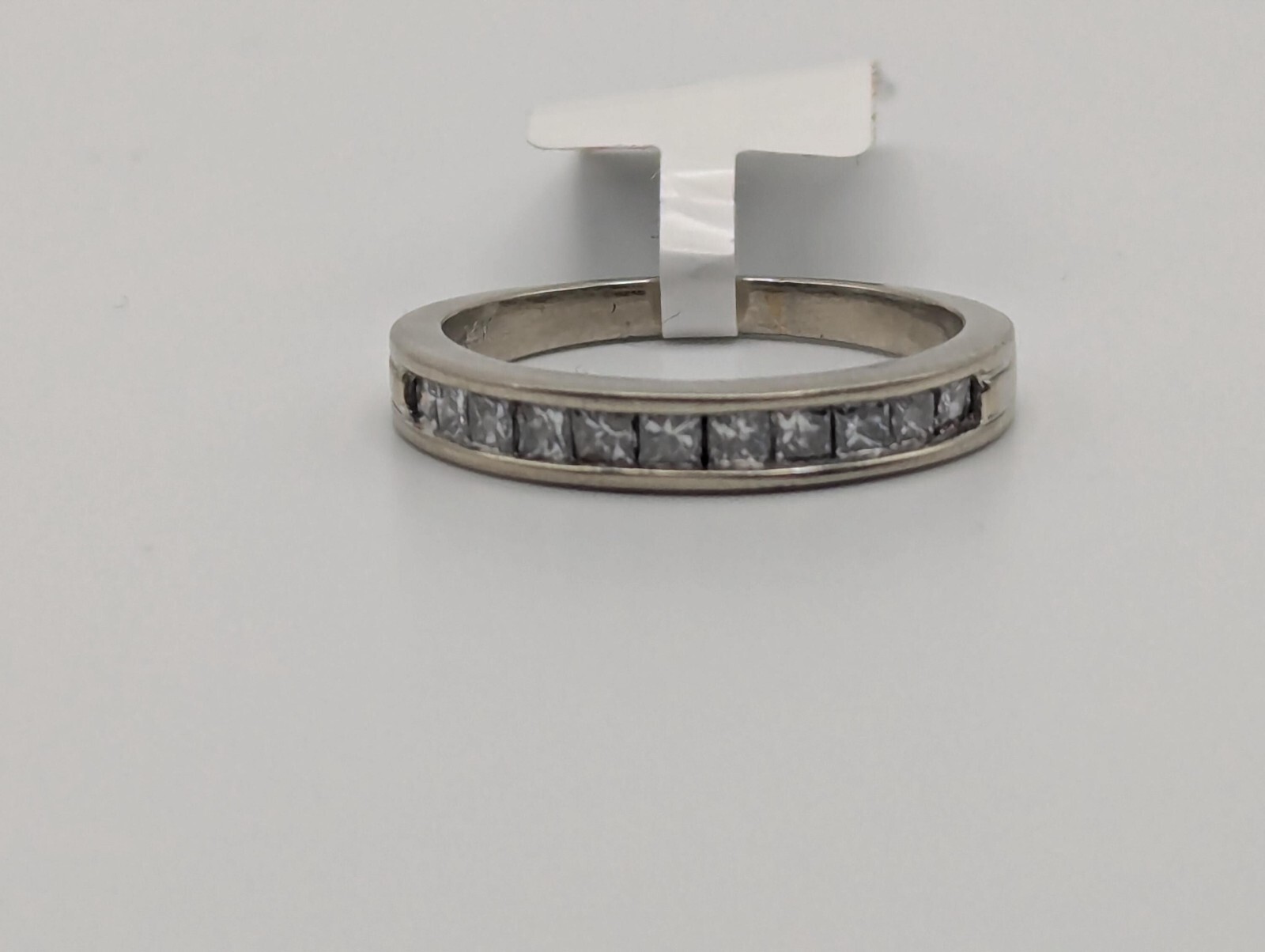 14k White Gold Diamond 0.35 ctw Channel Set Half Wedding Band Anniversary Ring