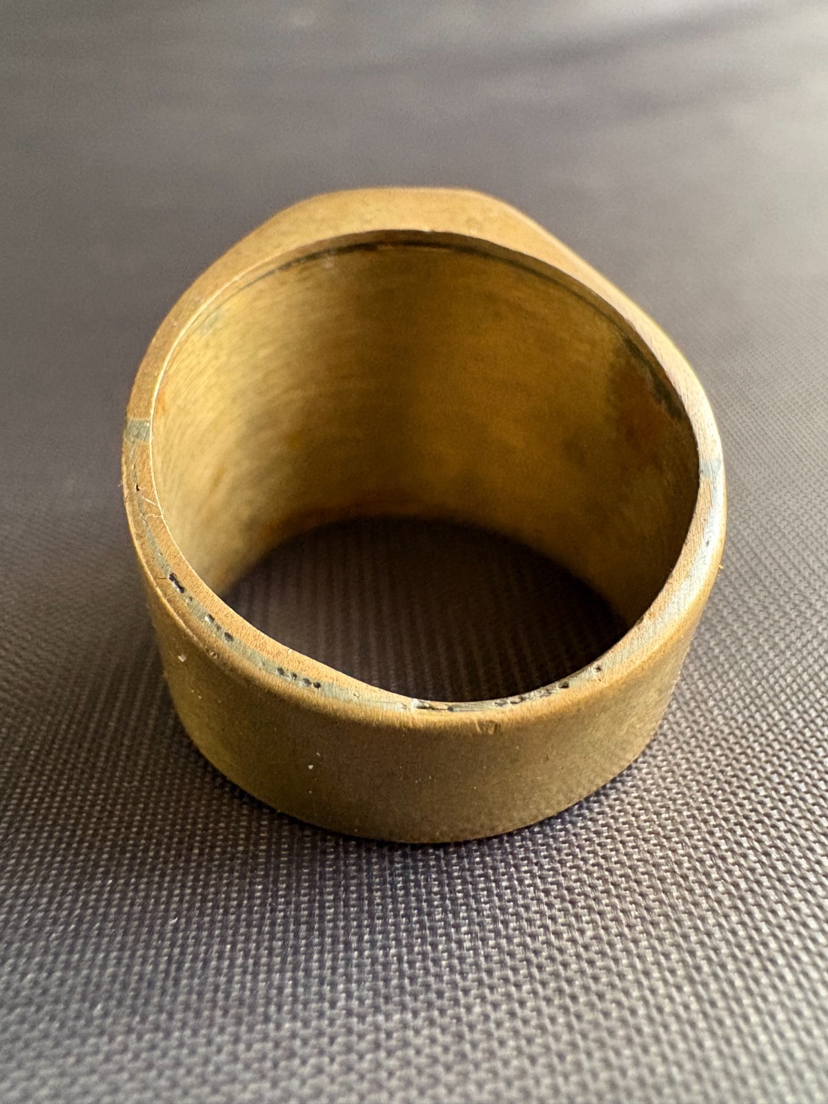 Vintage Moroccan Tuareg Brass Ring Berber Sahara Handmade Ring Size 9.75 US