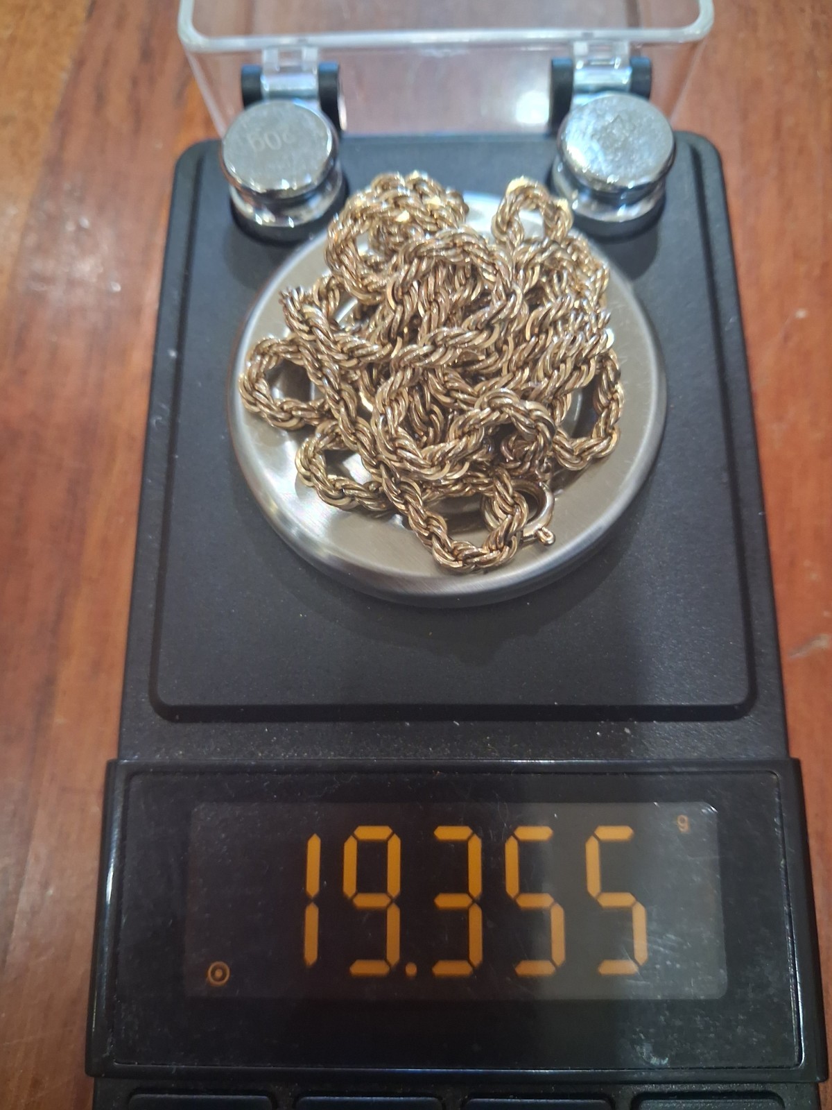 Vintage 1/20 12K Gold Filled Necklace Rope Chain Twisted 30″