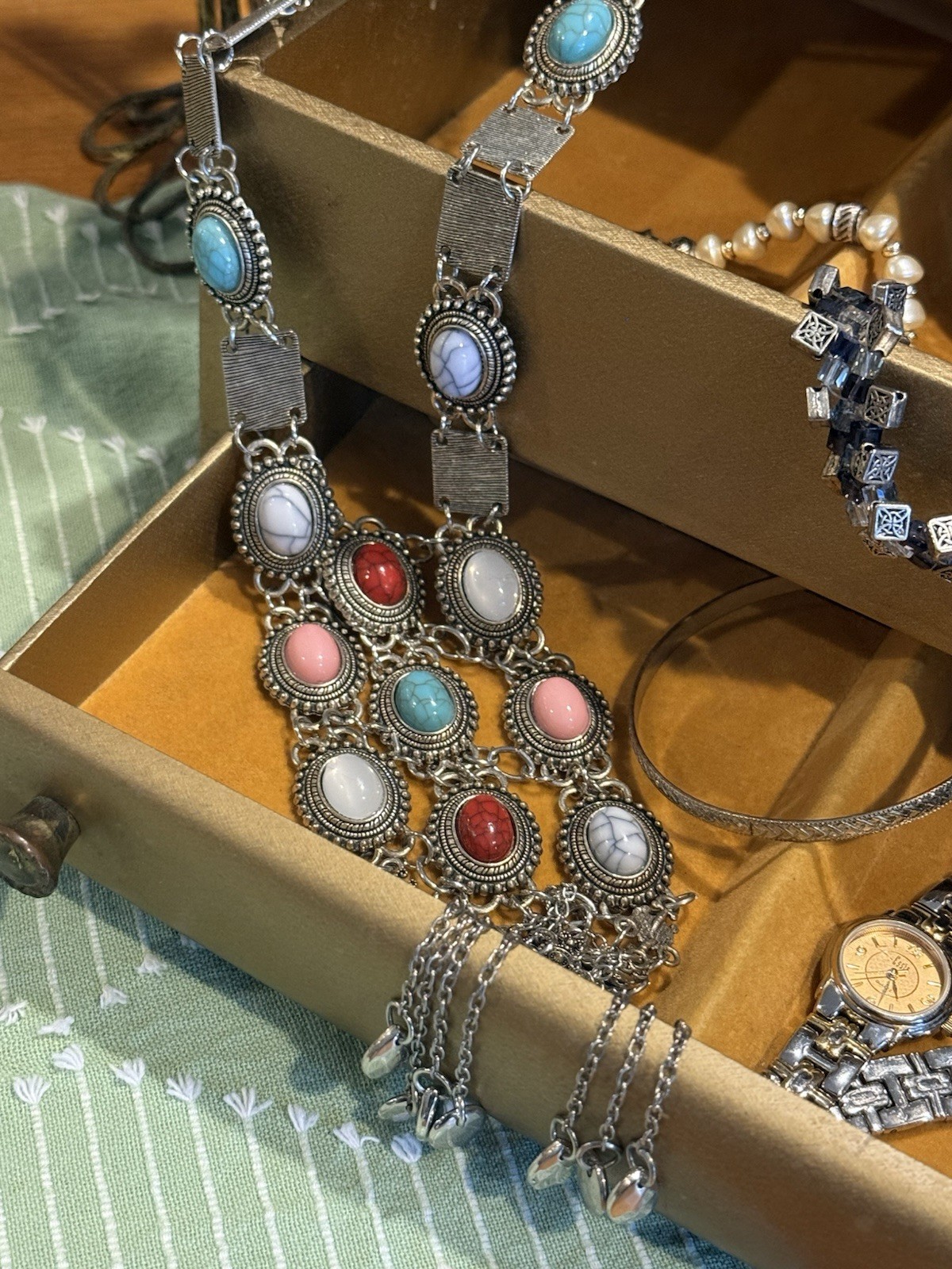 Vintage to Modern Silver Tone Mixed Costume Jewelry Necklace Earrings Bracelet