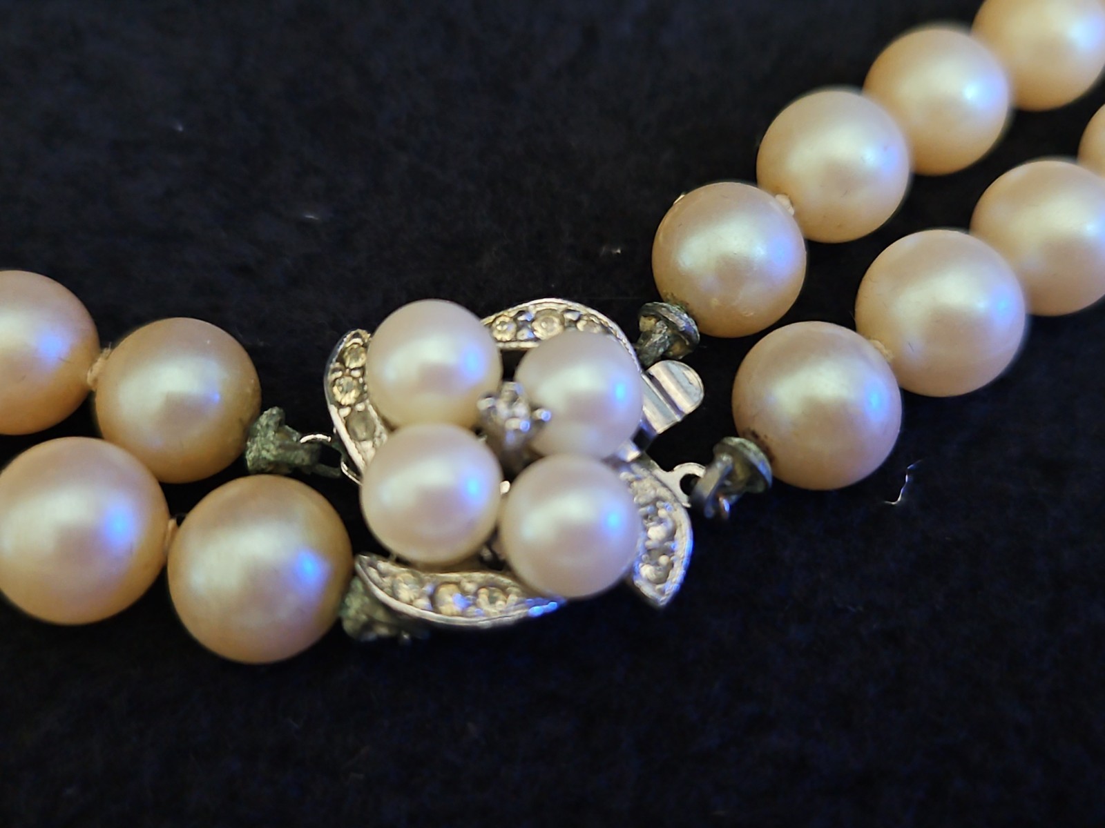 Vintage Faux Pearl Necklaces Lot-5 Pcs, 1950s-1980s, Various Lengths