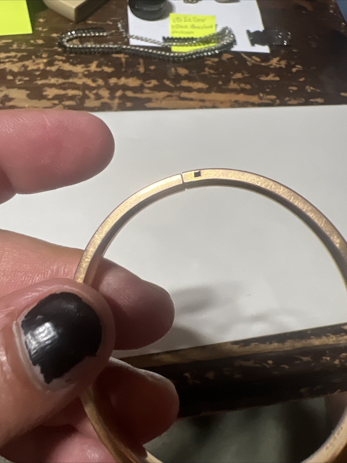 Vintage Victorian AAG 1/10 Rose gold Engraved Etched Bangle Bracelet READ