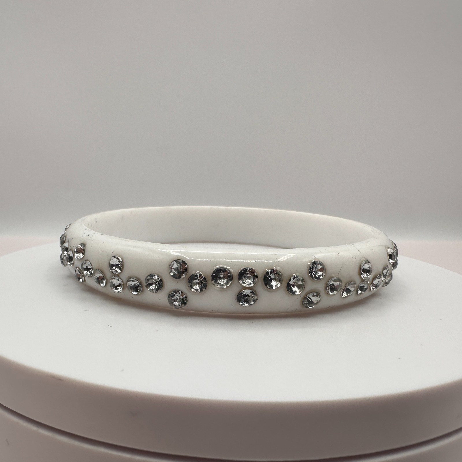 Vintage Y2K Clear Rhinestone Studded Bracelet Statement Women’s Classic Jewelry