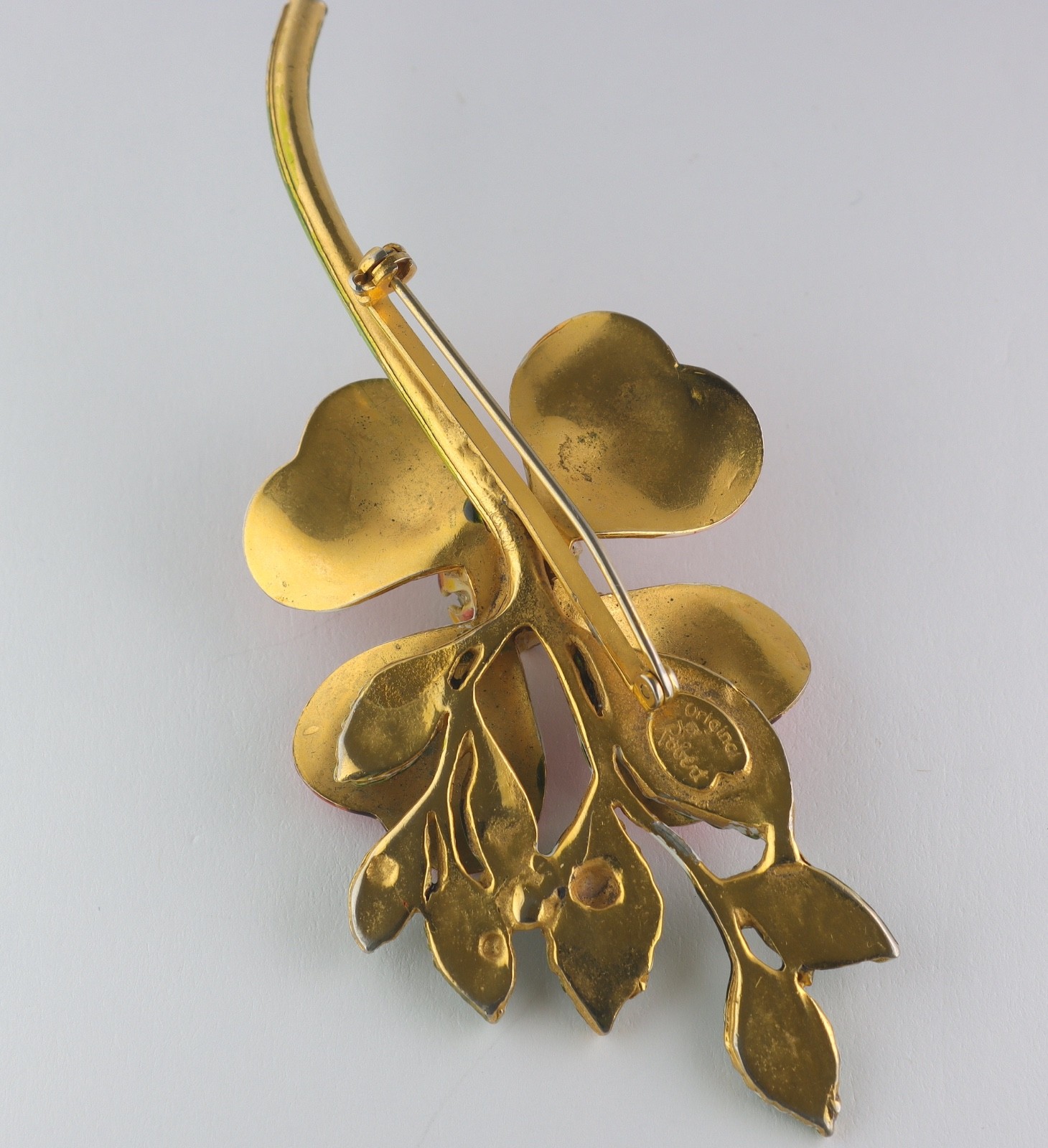 Vintage Original By Robert Enamel Metal Daisy Flower Brooch Pin – Gorgeous