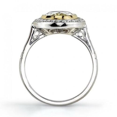 Art Deco 5.80 Ct Canary Diamond Vintage Engagement Ring 925 Sterling Silver