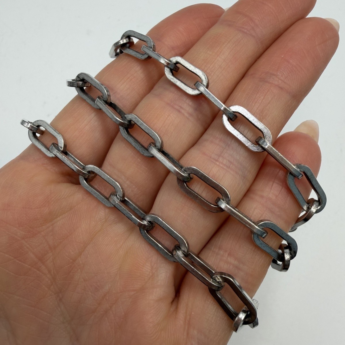 Vintage Italy 925 Sterling Silver Men’s Chain Necklace Unisex Jewelry 31.5g