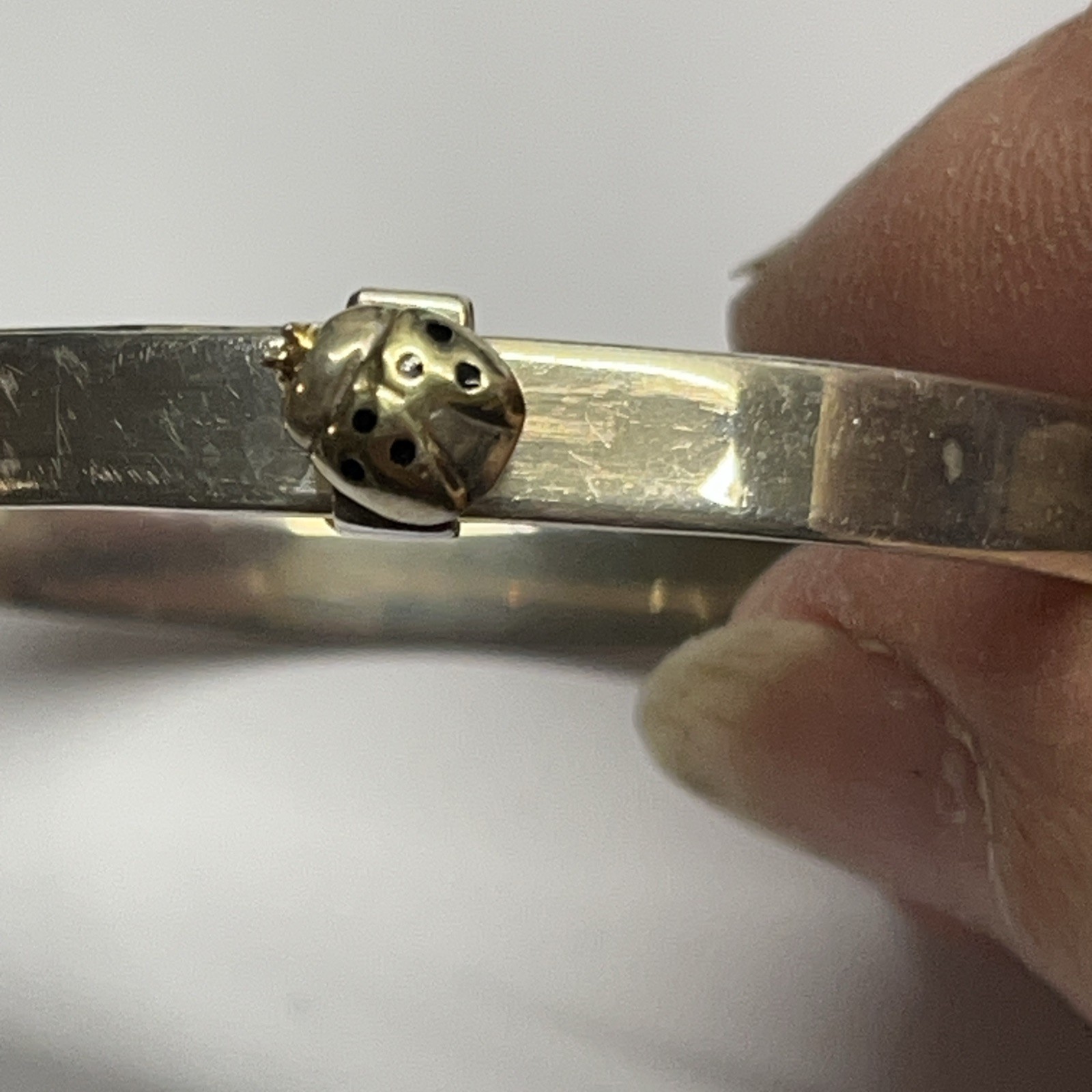 Sterling Silver Ladybug Expanding Baby Bracelet 11.14g Stamped