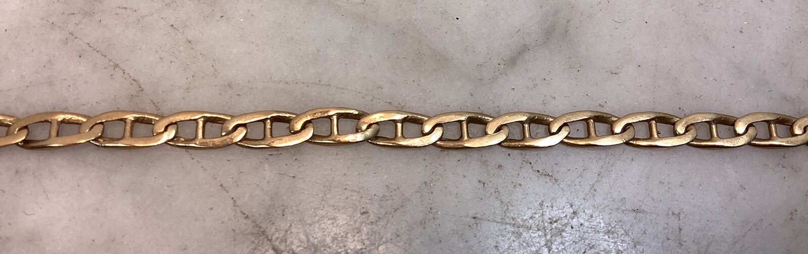 Vintage 14K Gold Anchor Mariner Link Chain Bracelet 4.91 Grams