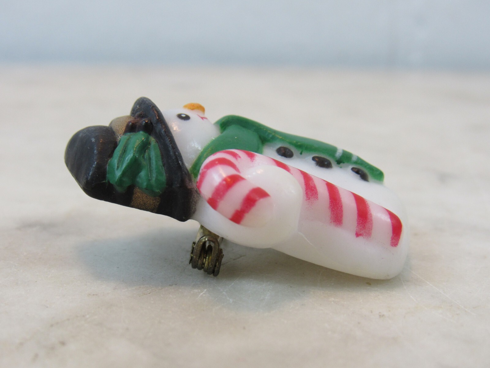 Fun World LEHMAN SNOWMAN Brooch Pin Vintage 1 3/4″