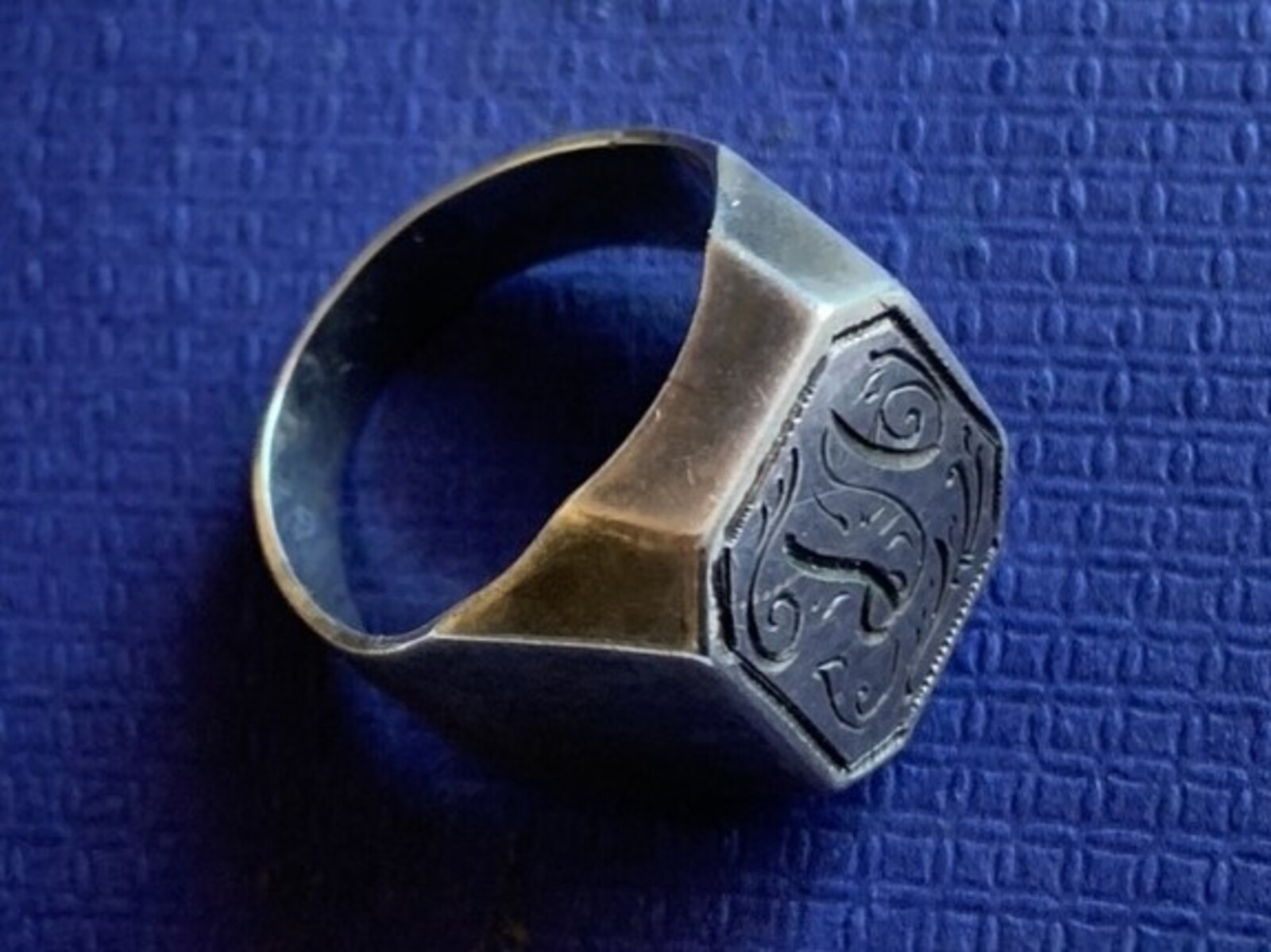 Vintage Soviet USSR men’s ring sterling silver 875 ⭐ Size 11 Weight 7.7 g.