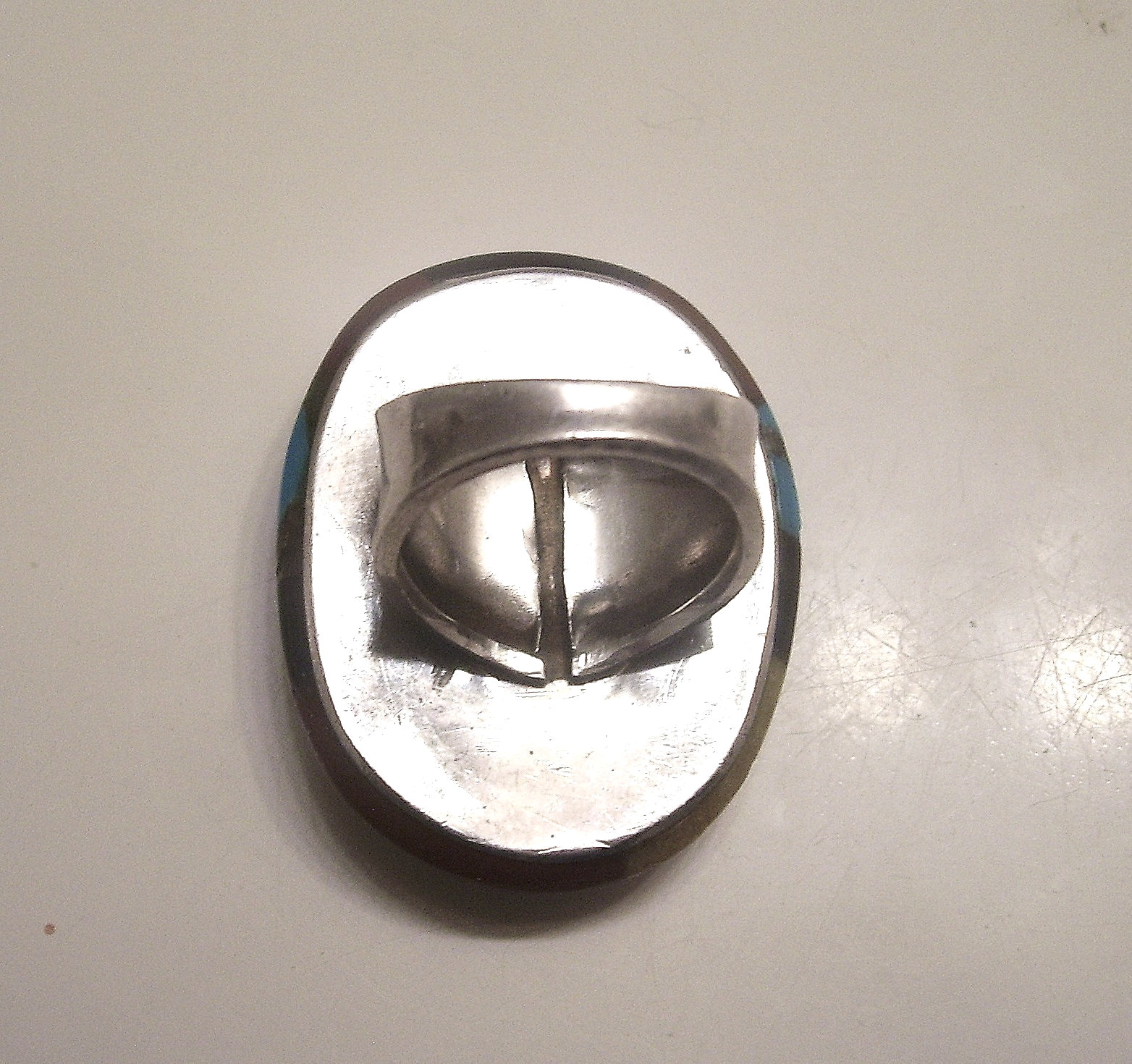 Vintage 70s Loloma Inspired Ring w/ Beautiful Inlay Work! Almost 2″! MINT!!
