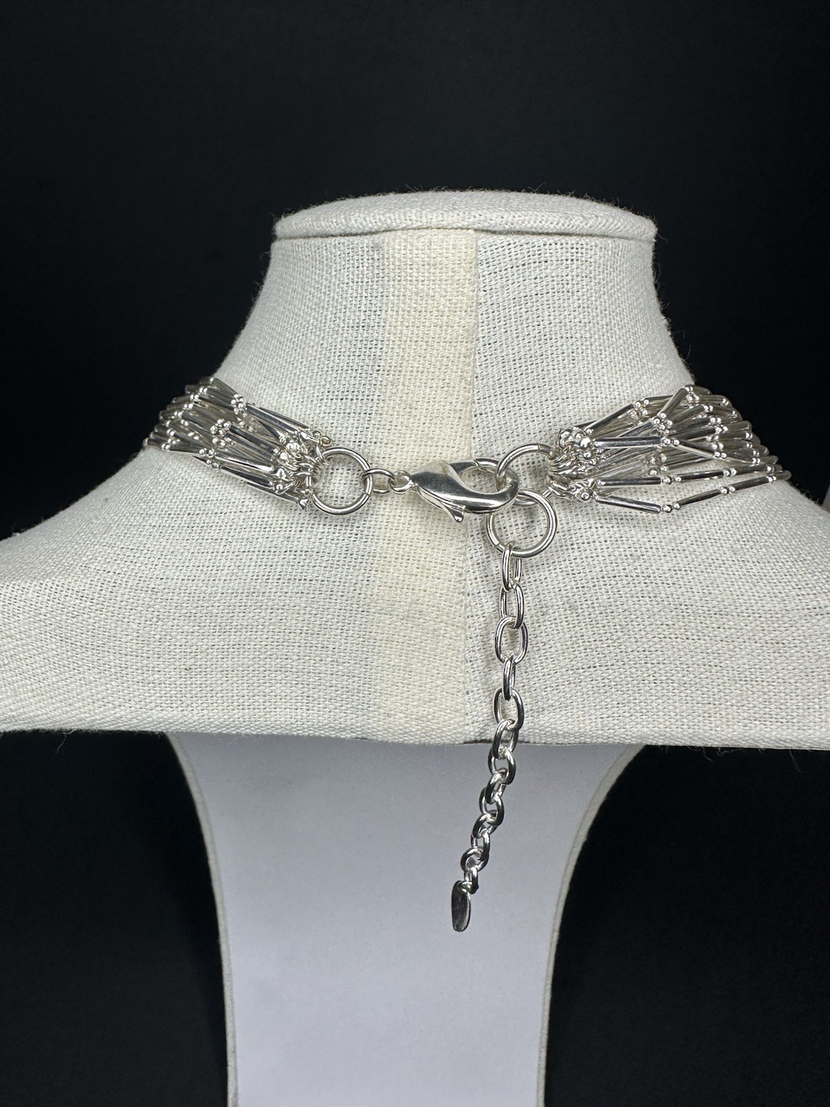 Vintage Coldwater Creek Liquid Silver Style Multi strand Layered Necklace 30”