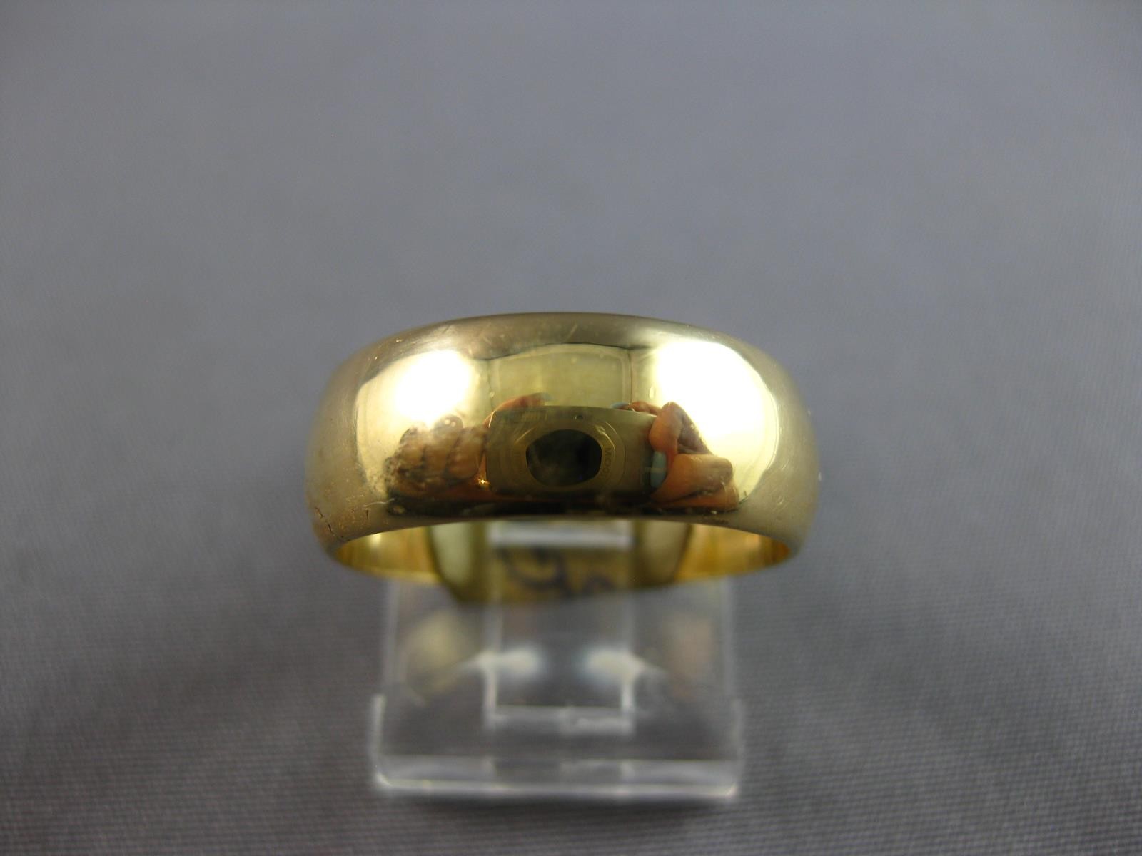 ESTATE 14KT YELLOW GOLD 3D CLASSIC SOLID PLAIN 7MM WEDDING ANNIVERSARY RING