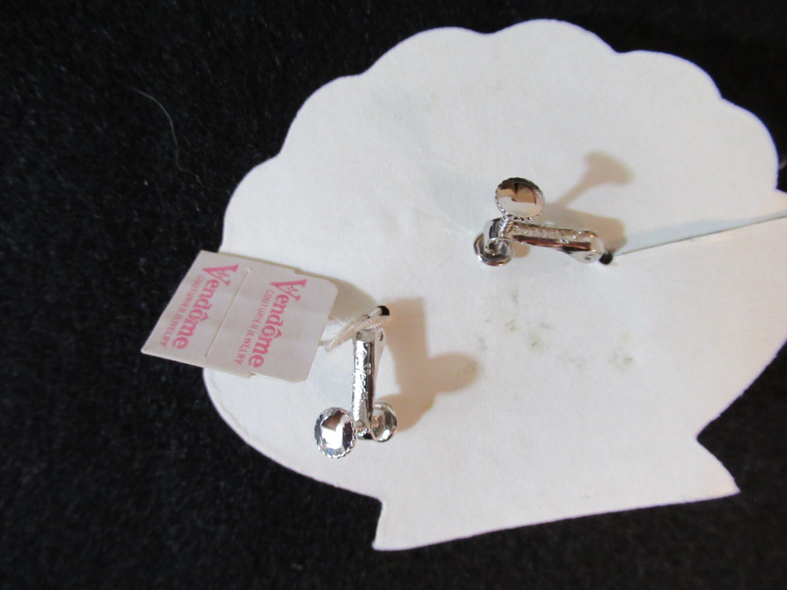 Vintage VENDOME Simulated Pears Earrings Adjustable Clip on NOS