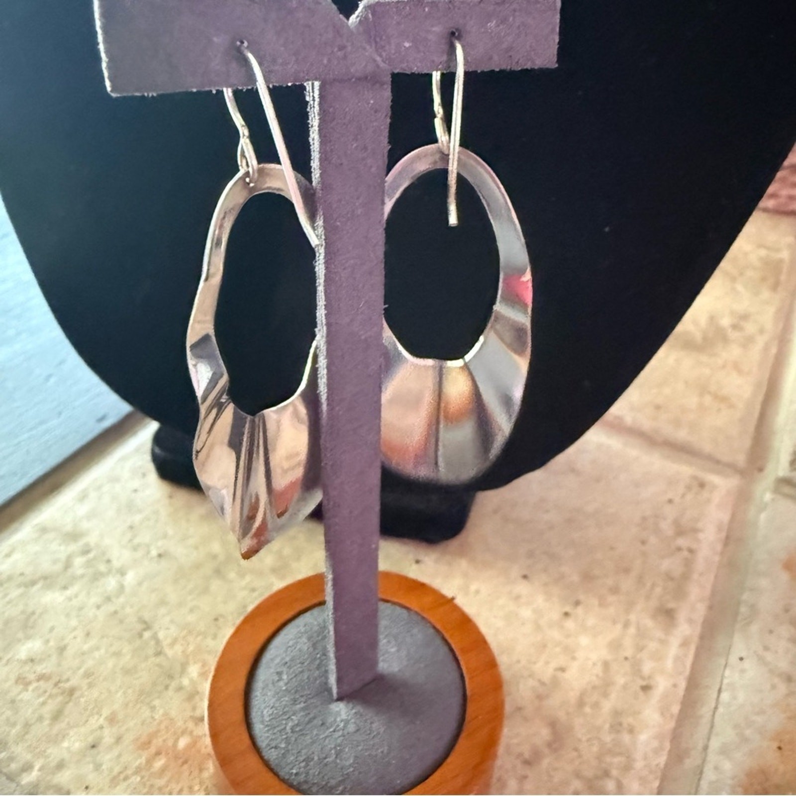 Dominique Dinouart 925 Sterling Silver Wavy dangle Earrings