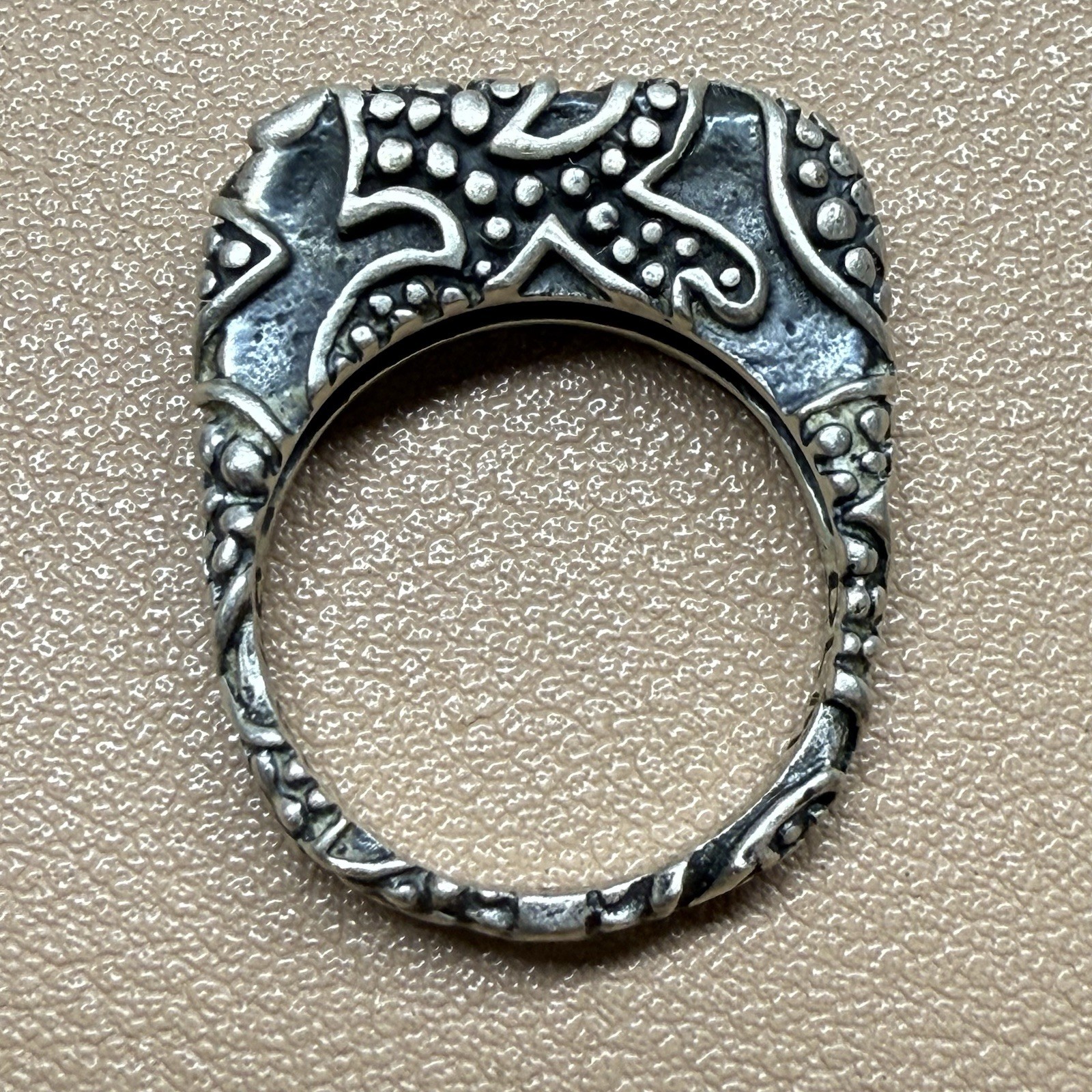 Dian Malouf Tribal Stack Stacking Ring Sterling Silver 925 Size 7.5 DLM