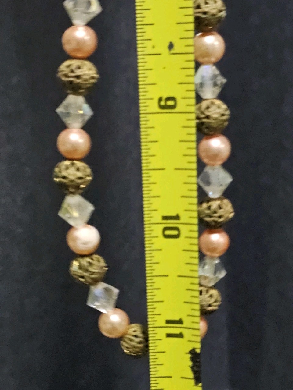 Estate Lot 5 Earth Tone Acrylic Lucite Shell Brass Accent Beaded Necklaces
