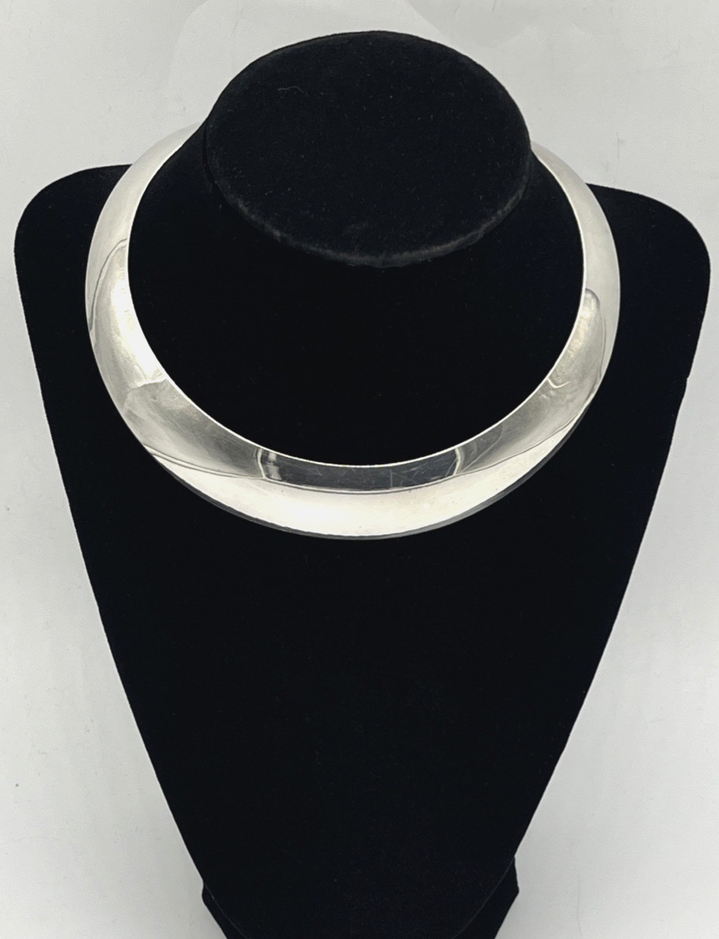 VTG Gerhard Herbst Sterling Silver Collar Necklace Modernist 925 Signed 44g