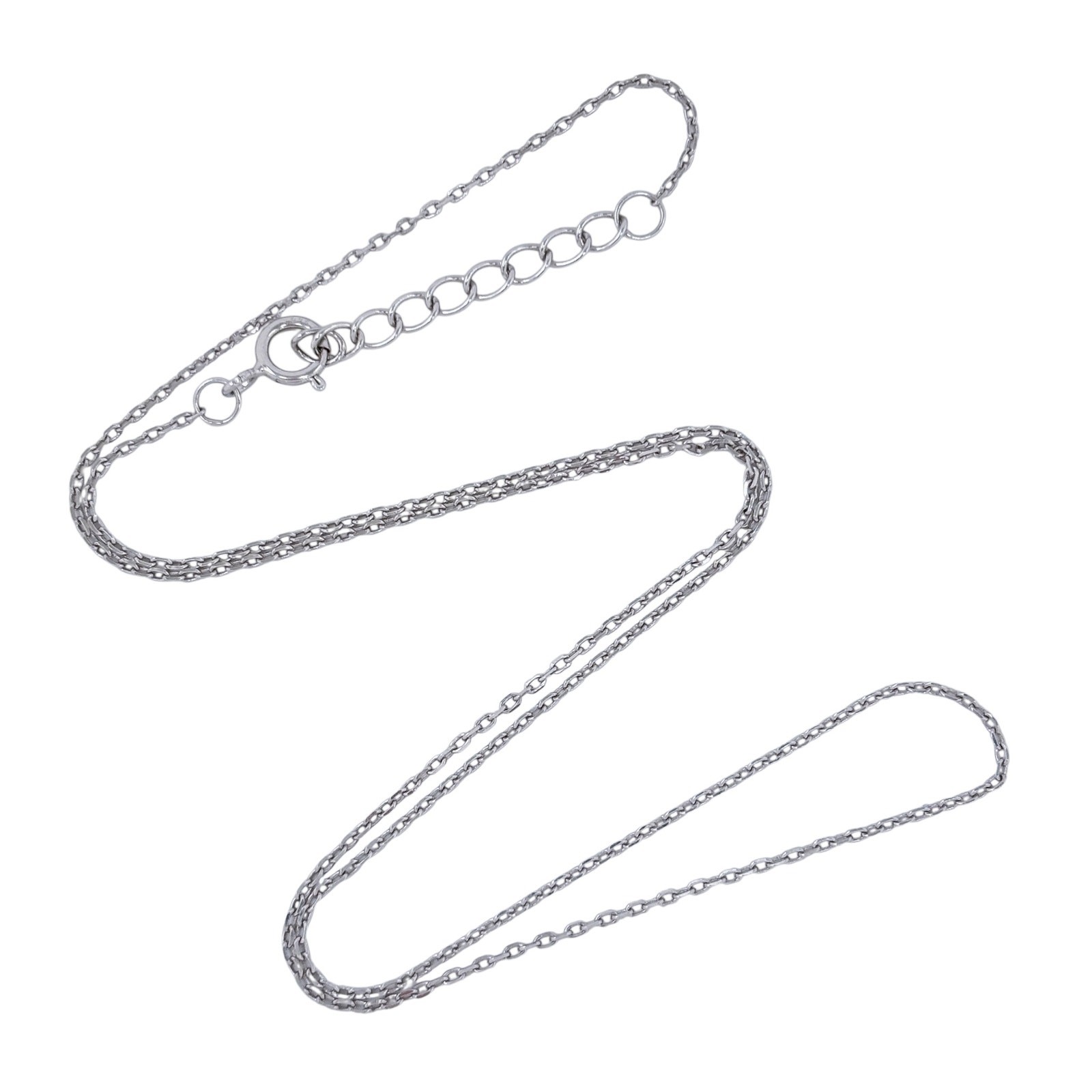 Vintage Sterling Silver 925 1.1mm Cable Link Chain Necklace 16″-17″