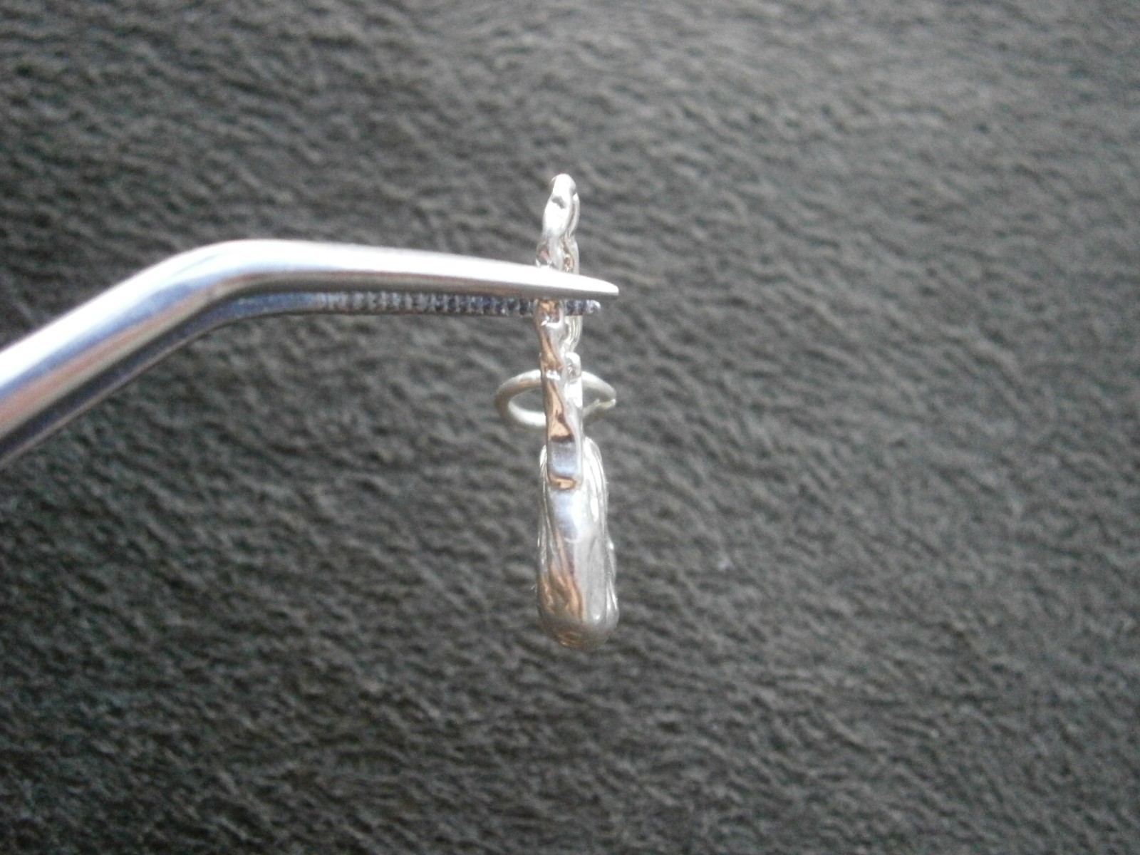 Purse Handbag Vintage Solid Shiny Sterling Silver Bracelet Charm Pendant 3.1g