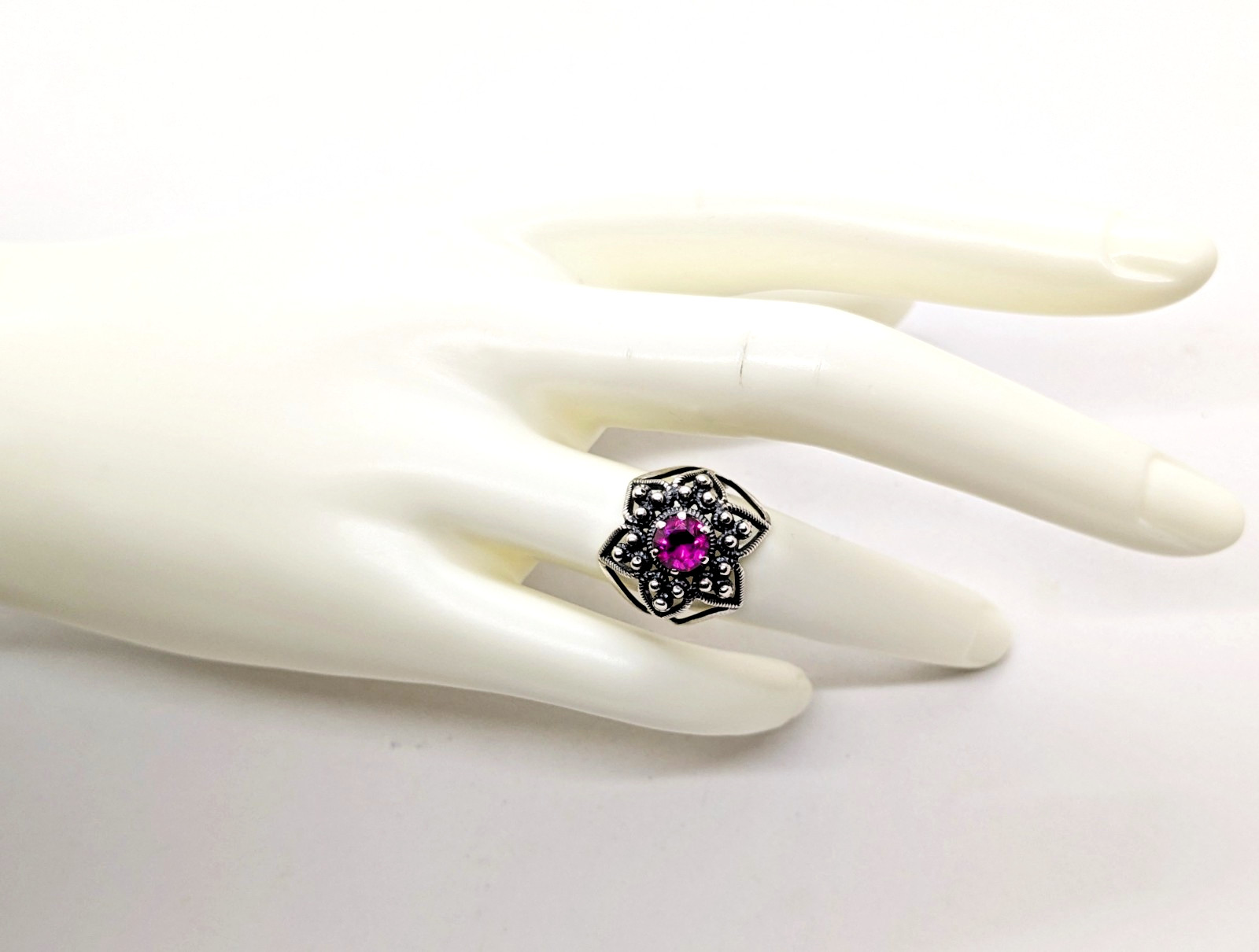 Vintage Elegant Soviet RING Silver⭐875 stamp Star USSR-size: 6.25US (17mm)| UA#4
