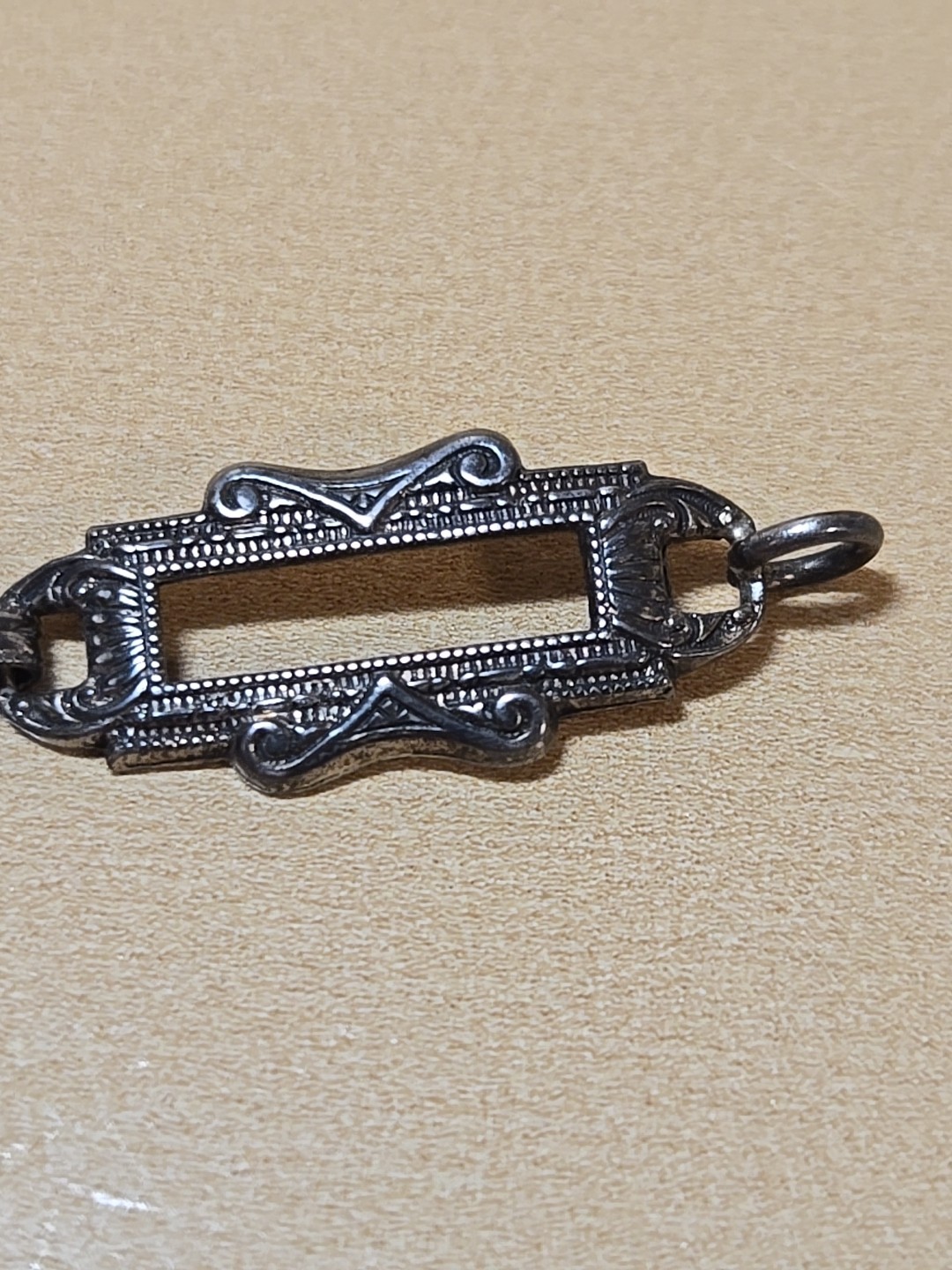 1930s Art Deco Childs CAMPHOR Glass Sterling Filigree & Diamond Bracelet & Ring