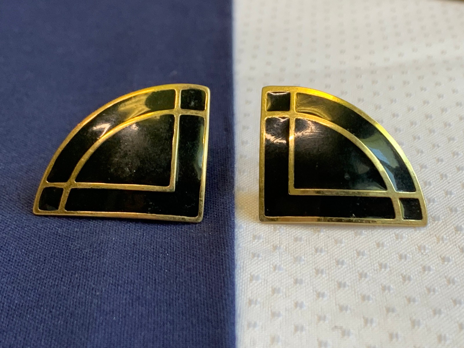 Vtg Clip-On Earring Lot Costume Jewelry Enamel Faux Gemstones / Pearl / Onyx