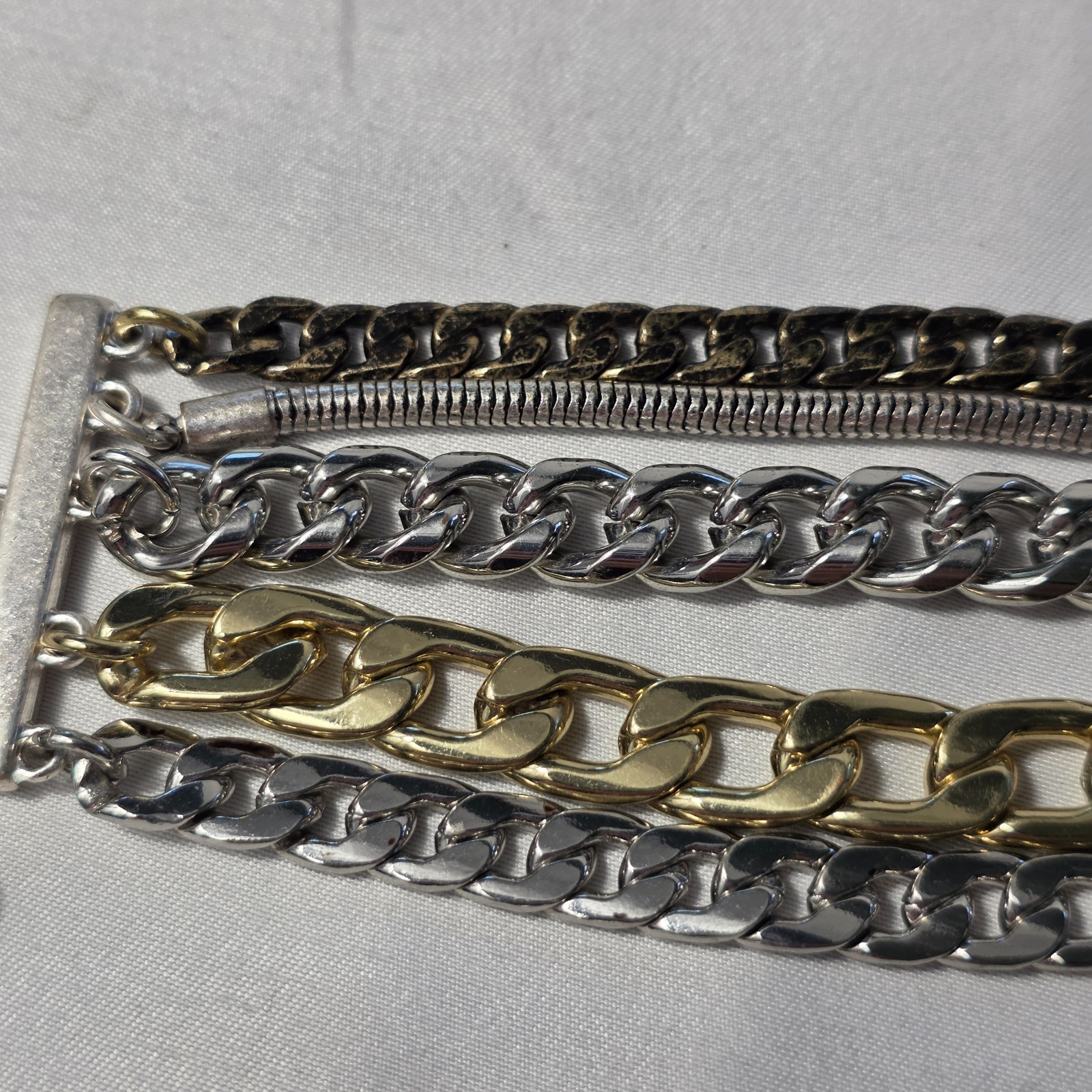 Jenny Bird Austin Multi-Strand Cuff Bracelet Mixed Metals & Chain Styles