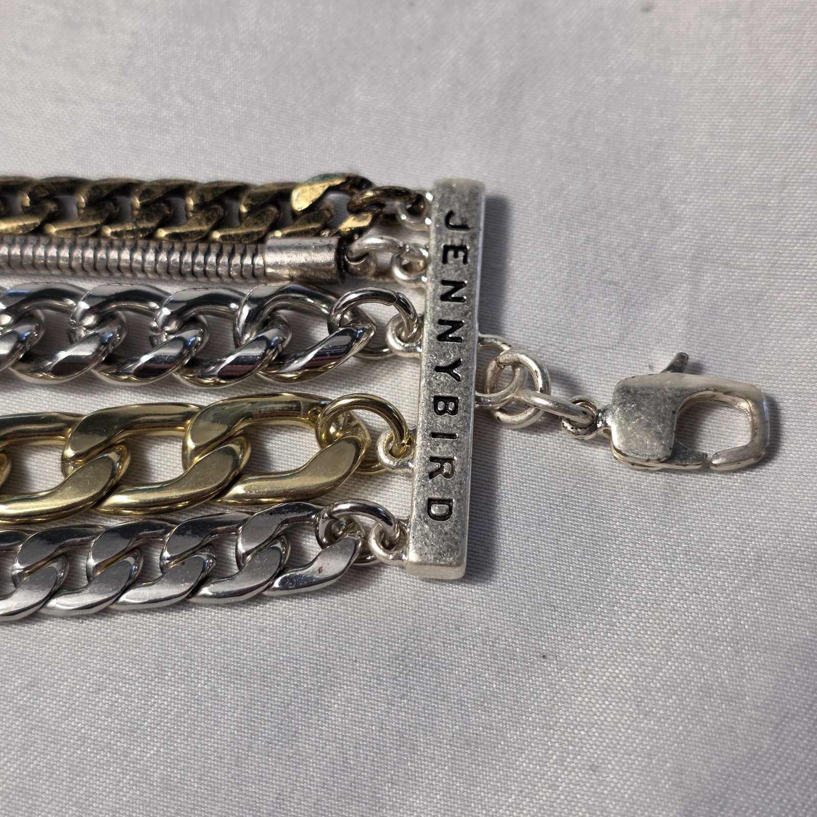 Jenny Bird Austin Multi-Strand Cuff Bracelet Mixed Metals & Chain Styles