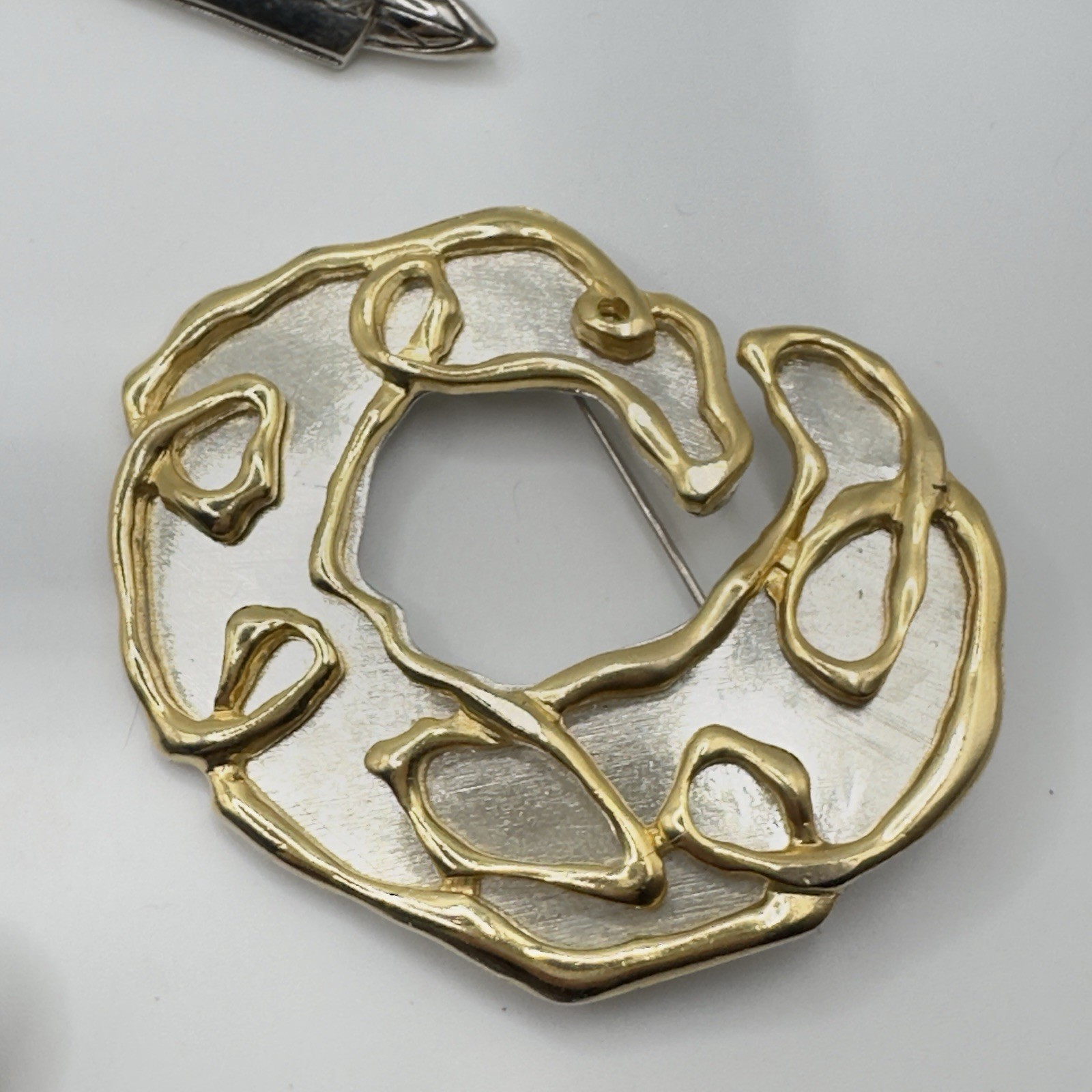 Abstract Modernist Brooch Pins Lot of 9 Vintage 60’s-80’s Silver Tone Geometric