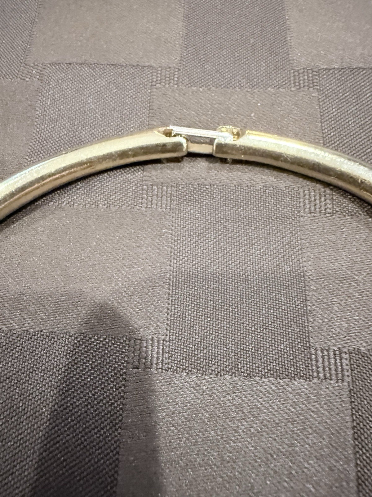 Vintage Heavy Gold Tone Mirror FINISH Hinged Wave Collar Choker Necklace – 68g