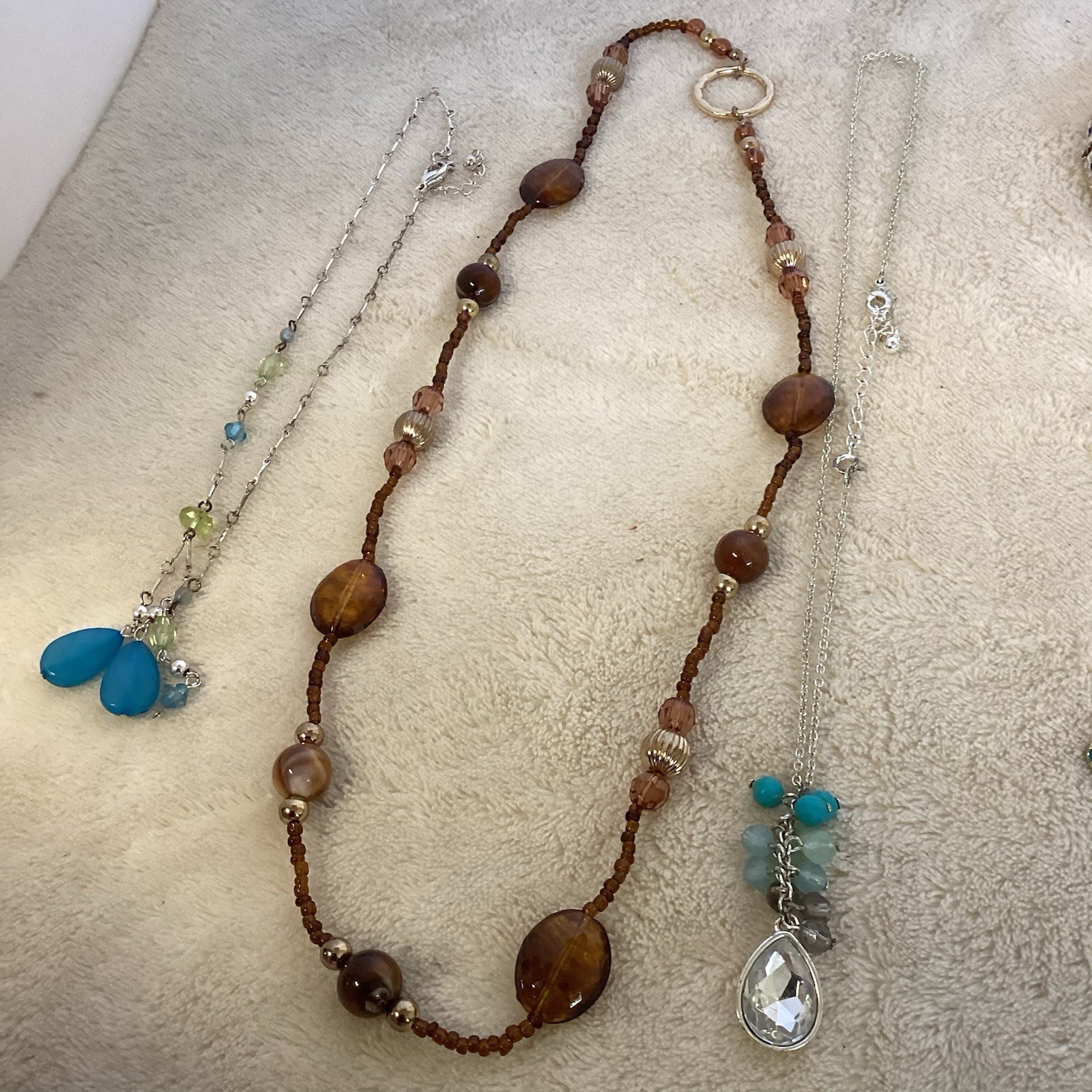 Eclectic Lot Of Costume Jewelry Necklaces, Pendant, Brooch, Ring Bracelet READ