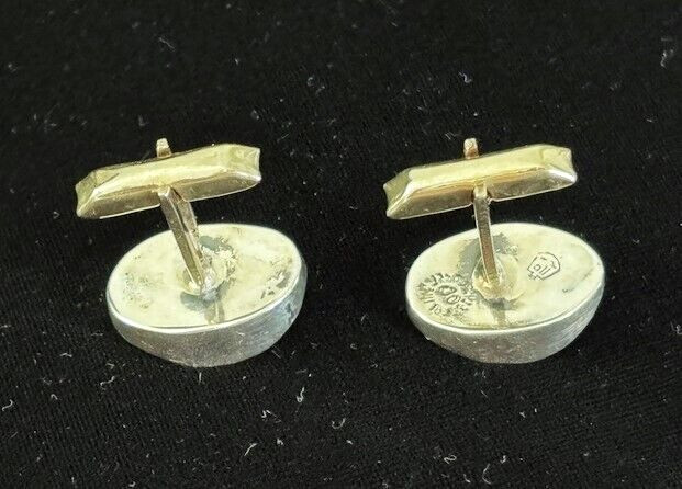 VTG Signed TAXCO MEXICO Sterling 925 Modernist Cuff Links Tie Clip Set 12.2 G