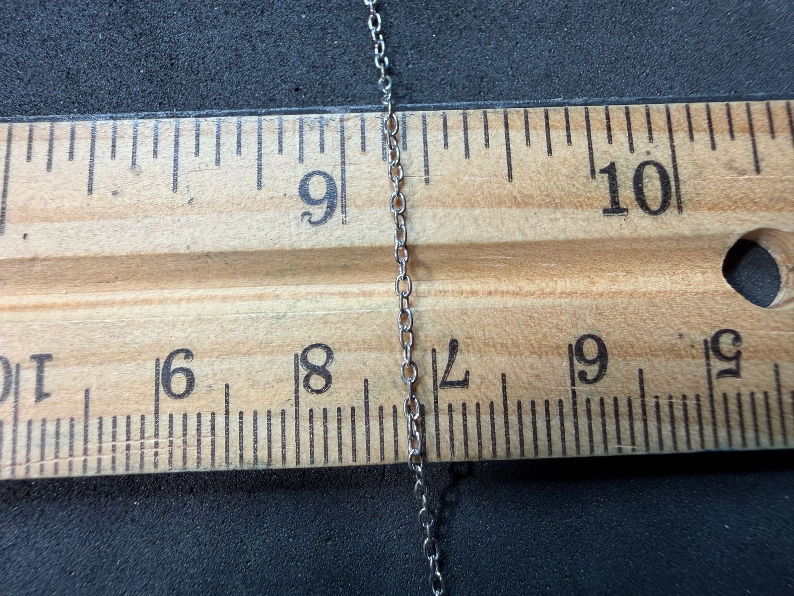 1.22g Vintage Sterling Silver 925 Chain Cable Link Necklace 17 in M