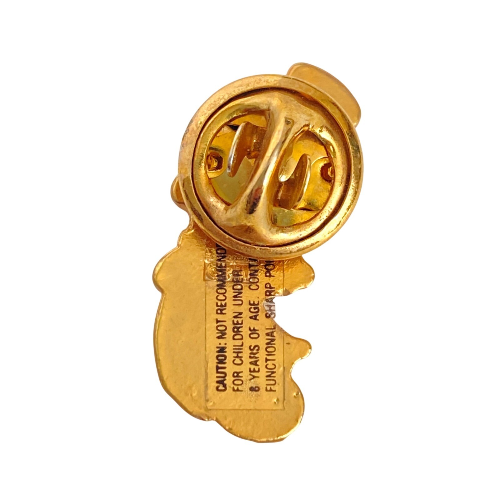 Precious Moments Gold Tone Angel Lapel Pin Brooch With Safety Clasp