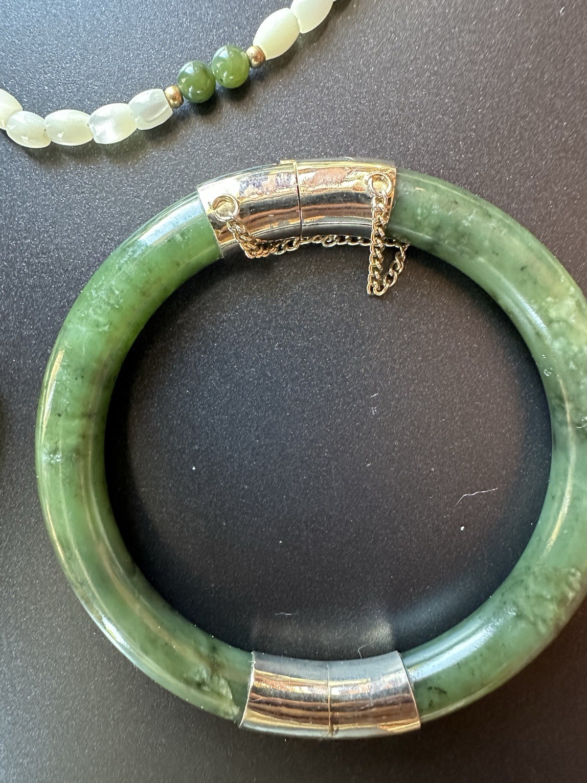 Vintage Jade Bangle LOT Pendant Necklace Earrings Lot