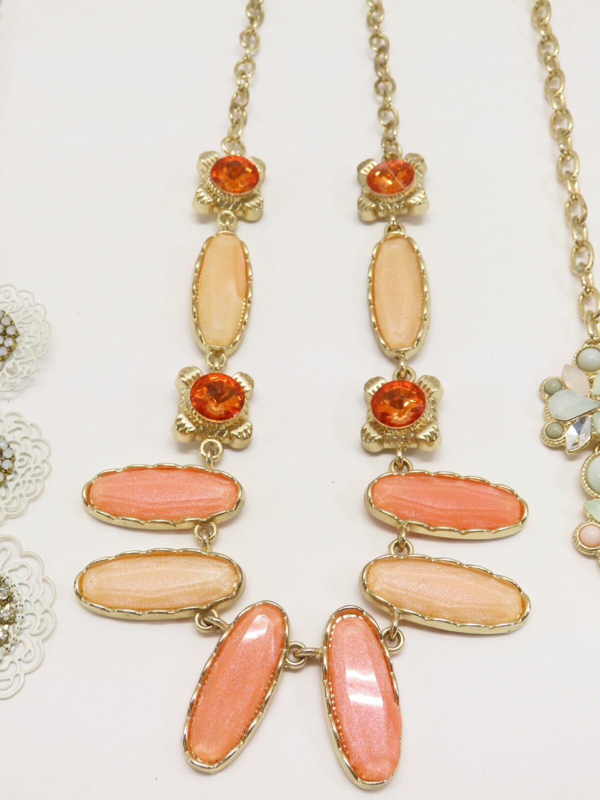 Fashion Modern Necklace Lot Rhinestones A few Missing Stones D2105