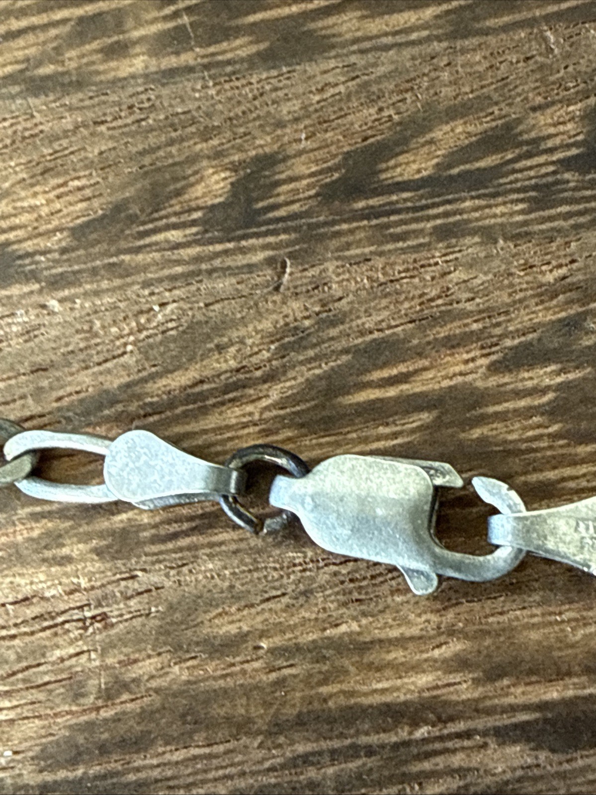 Vintage Fígaro Chain Necklace 16”Long 3mm Width Sterling Silver 925 Italy