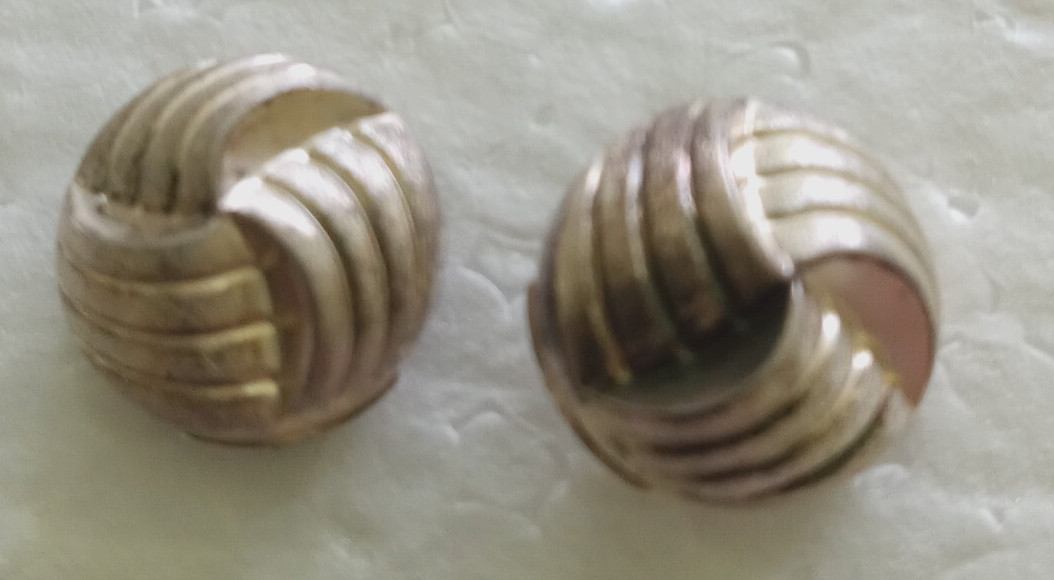 Vintage 80’s Sterling 925 Rachel Gera knot Earrings Post Back Signed Modernist