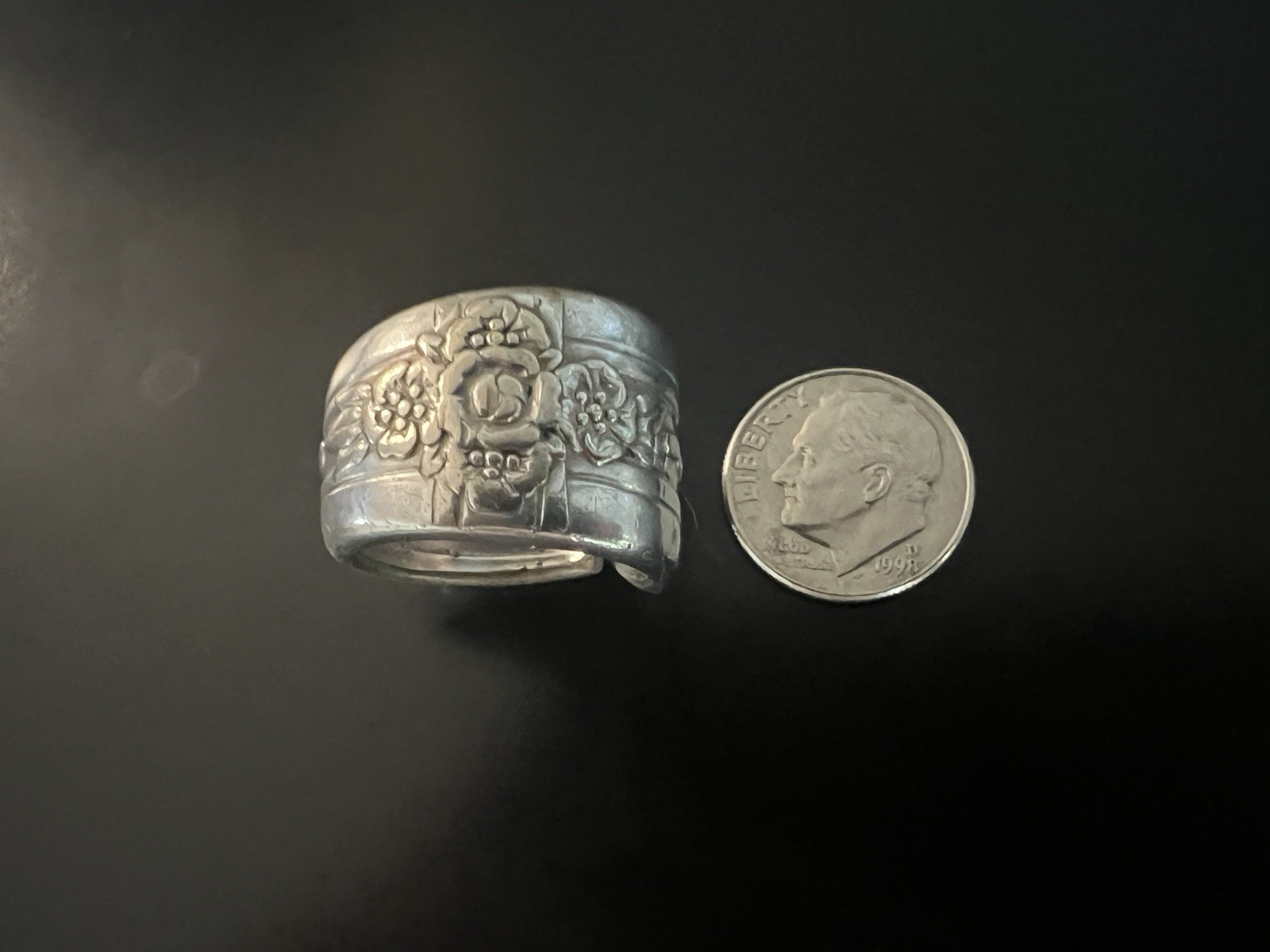 Vintage Silver Plated Spoon Ring size 8