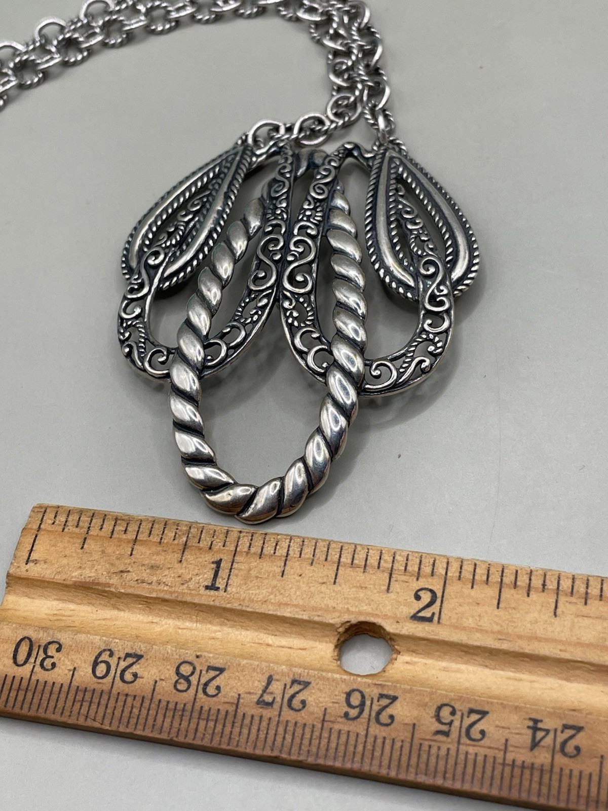 VTG Carolyn Pollack SIGNED 925 STERLING SILVER 16.25” Pendant Chain NECKLACE NIB