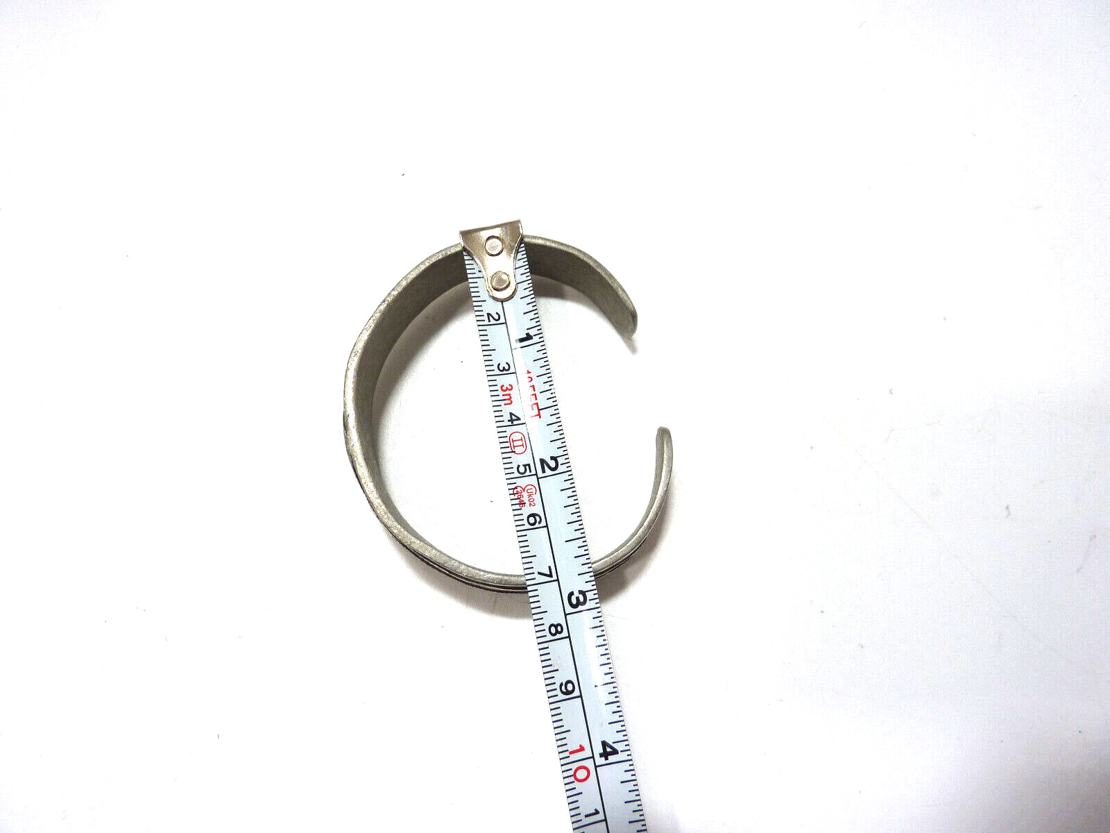 VINTAGE South Western Silver Tone Feather Wrist Cuff Bracelet