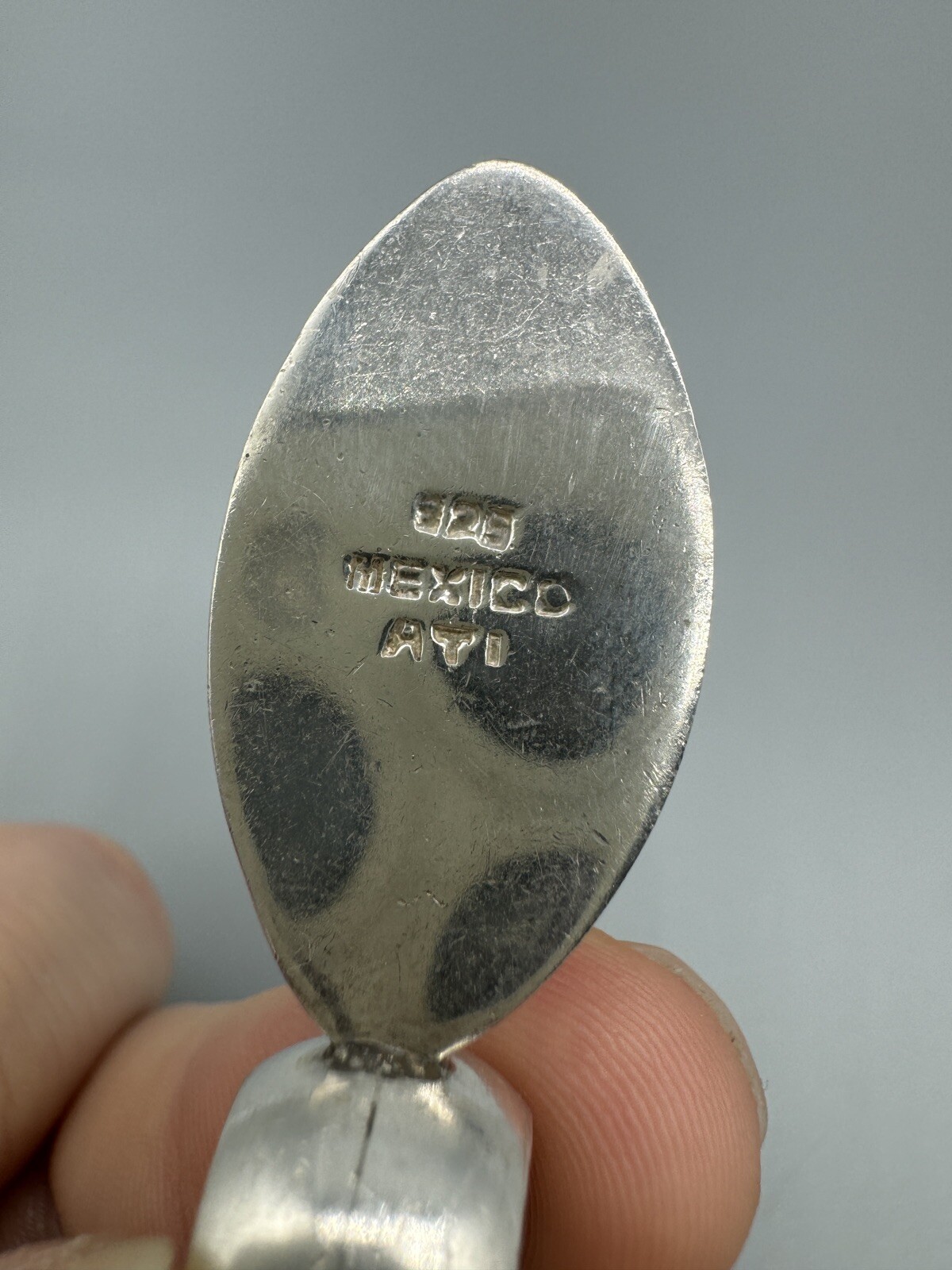 Vintage 925 Sterling Silver Mexico ATI Oval Crazy Lace Agate Amazing Pendant