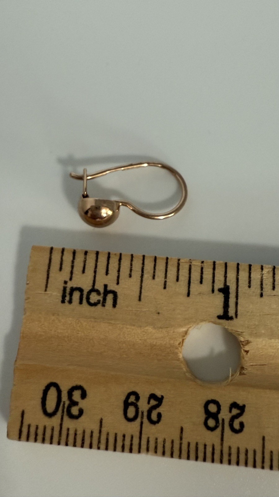 USSR Vintage Soviet Original Rose Gold Earrings 583 14K 1.65g.