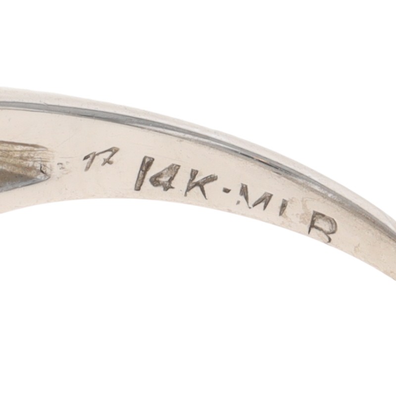 White Gold Diamond Cluster Cocktail Band – 14k Round Brilliant 1.00ctw Ring