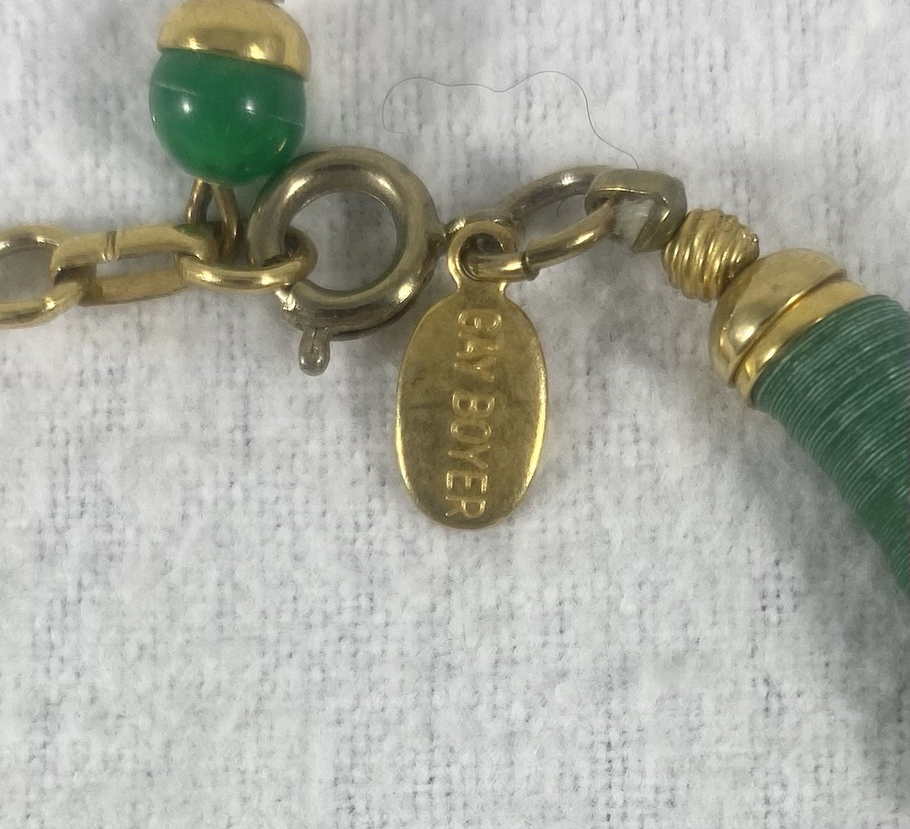 Vintage Gay Boyer Frog Necklace 16” Long