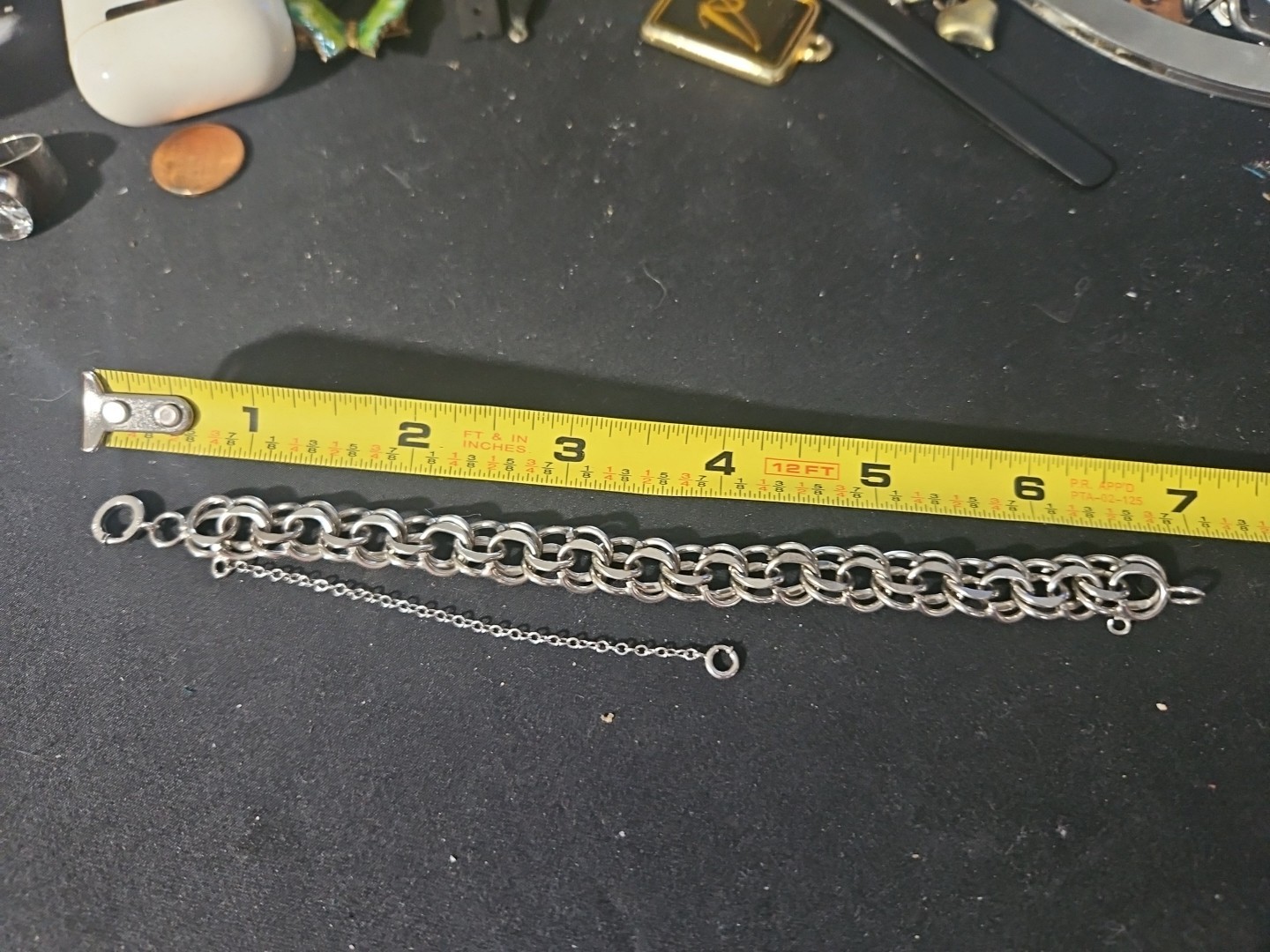 925 Sterling Silver Vintage Double Chain Link Bracelet