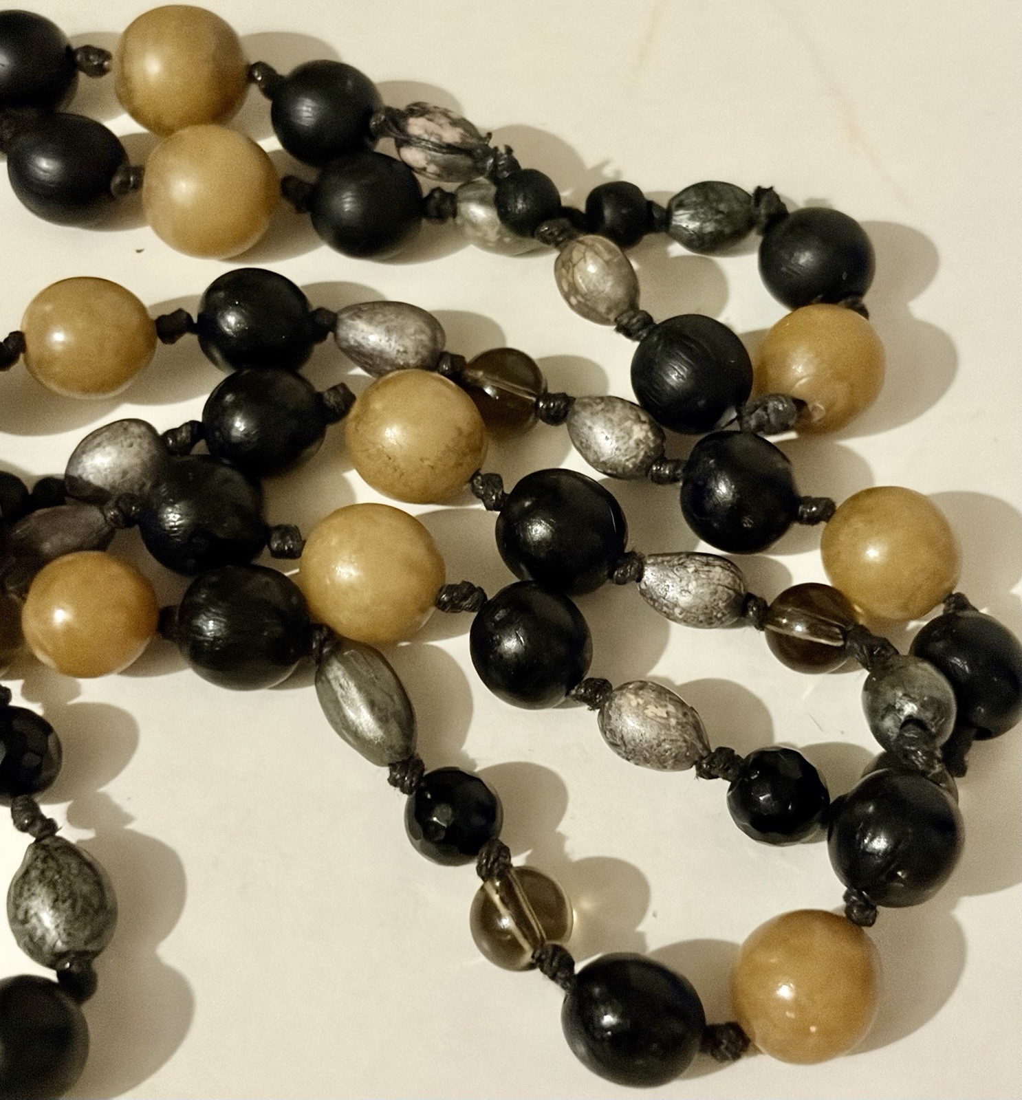 Hand Knot BOHO ~ Resin, Nut , Glass , Wood, Suede- Craftsmanship Visual Appeal