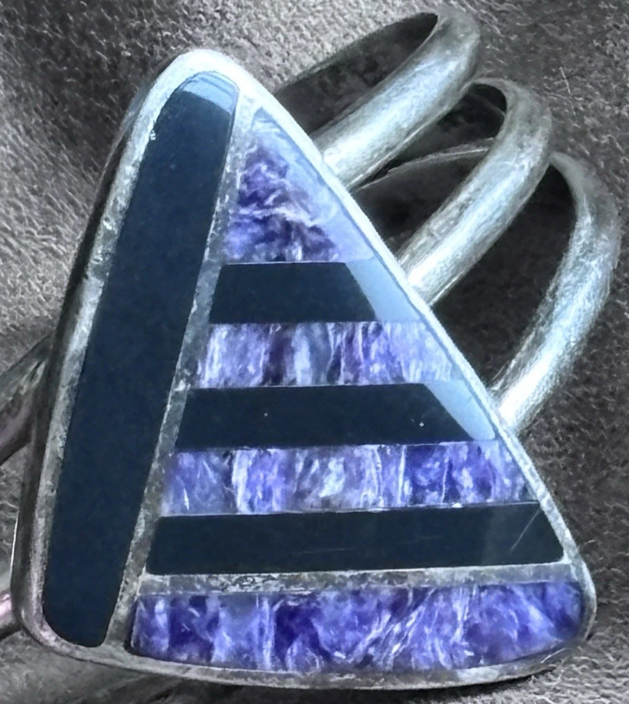 Navajo Inlay Wes Willie Silver 44g Bracelet Artist Very Rare Southwestern Signed